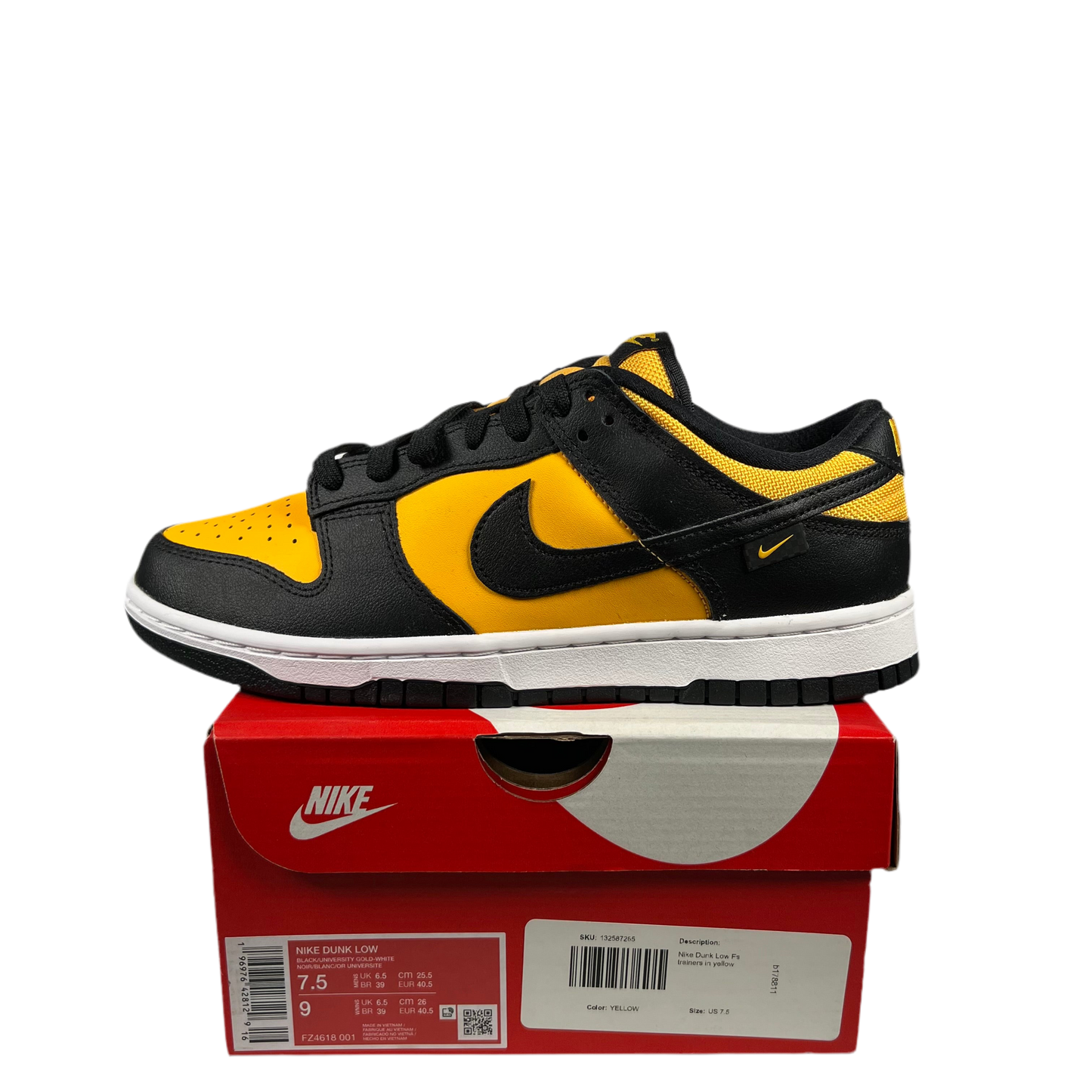 Nike Dunk Low Reverse Goldenrod (2024) Size 7.5 NEW s18224