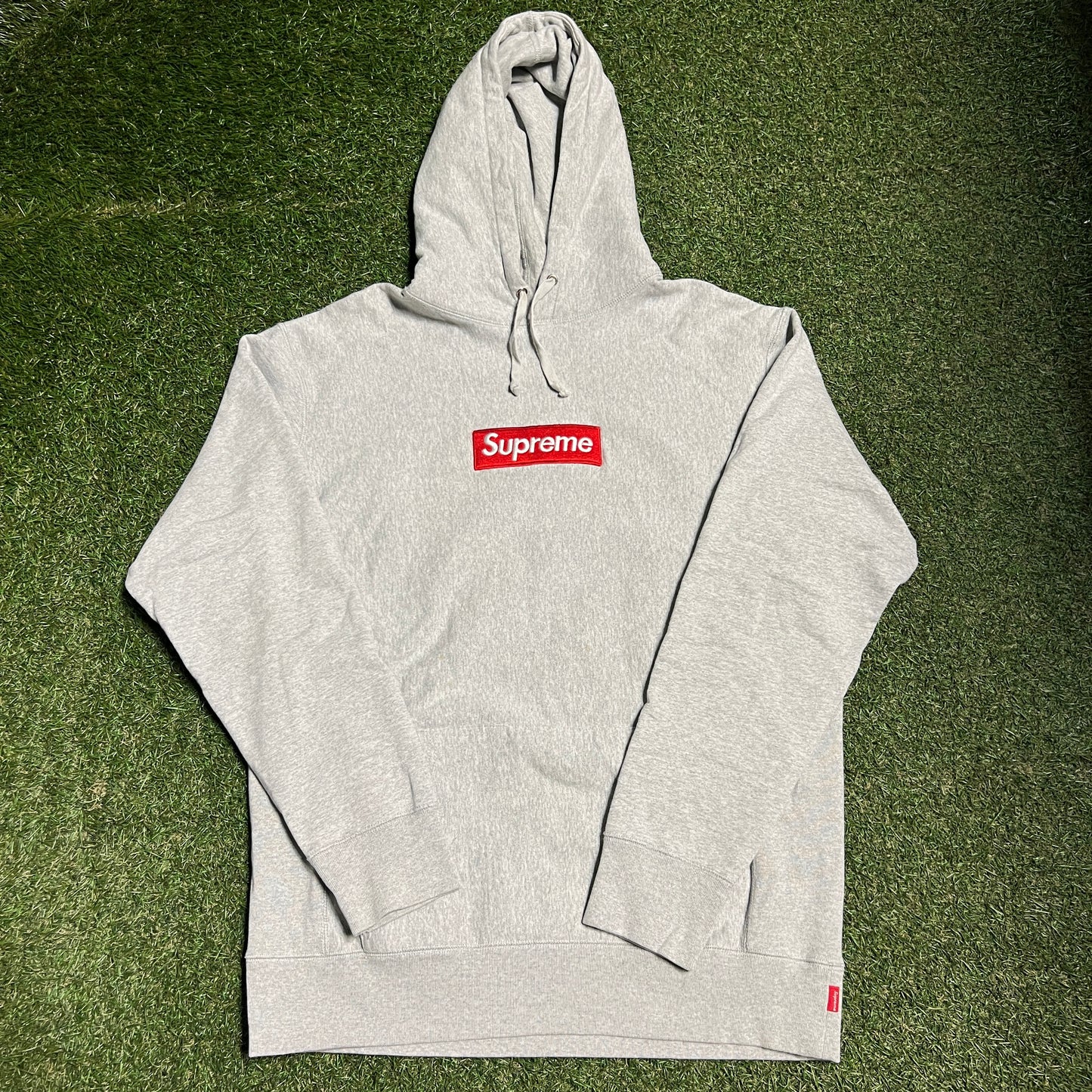 2016 Supreme Grey Box Logo Hoodie Size XL USED x13327