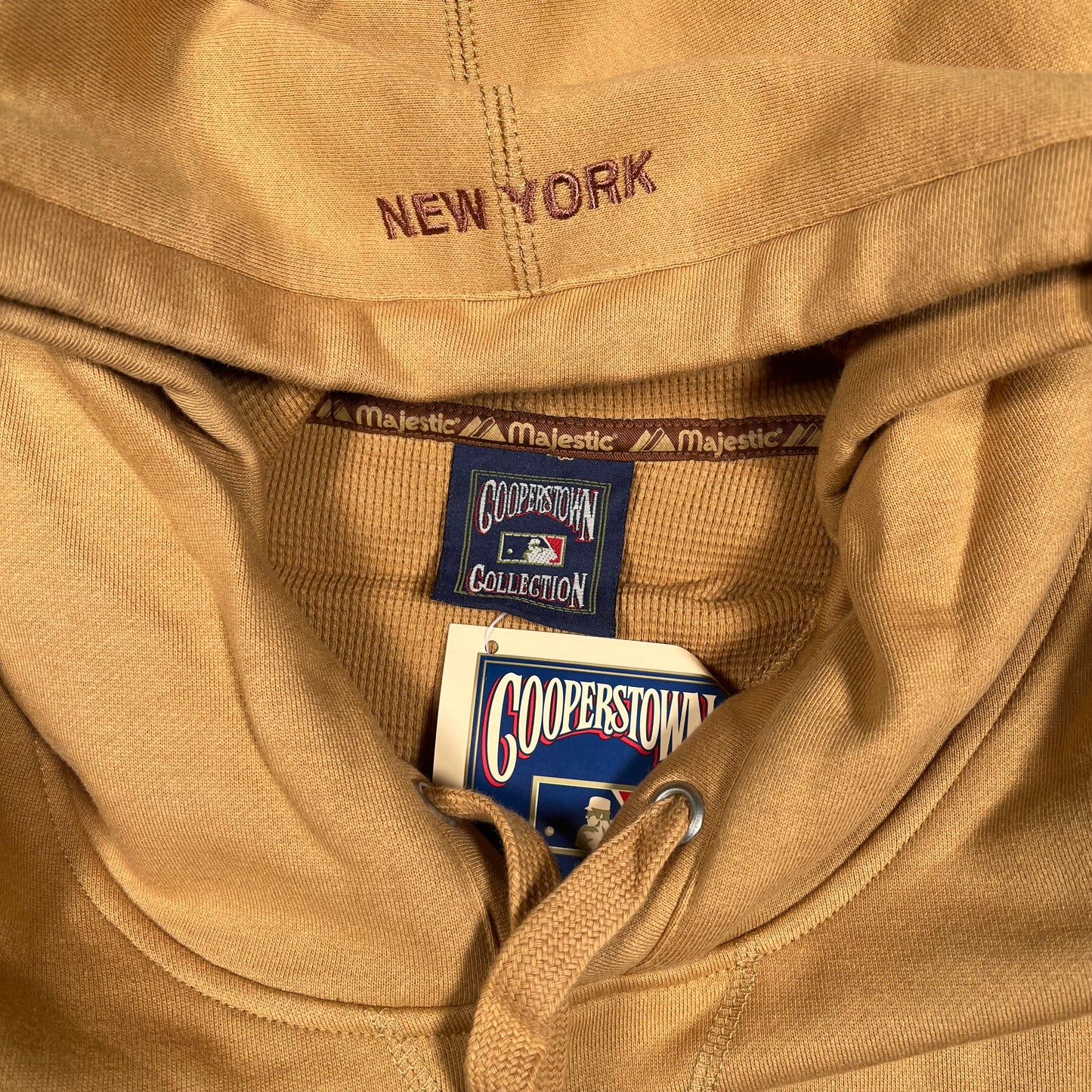 Yankees Cooperstown Brown Pull Over Hoodie Size XXL NEW v18750
