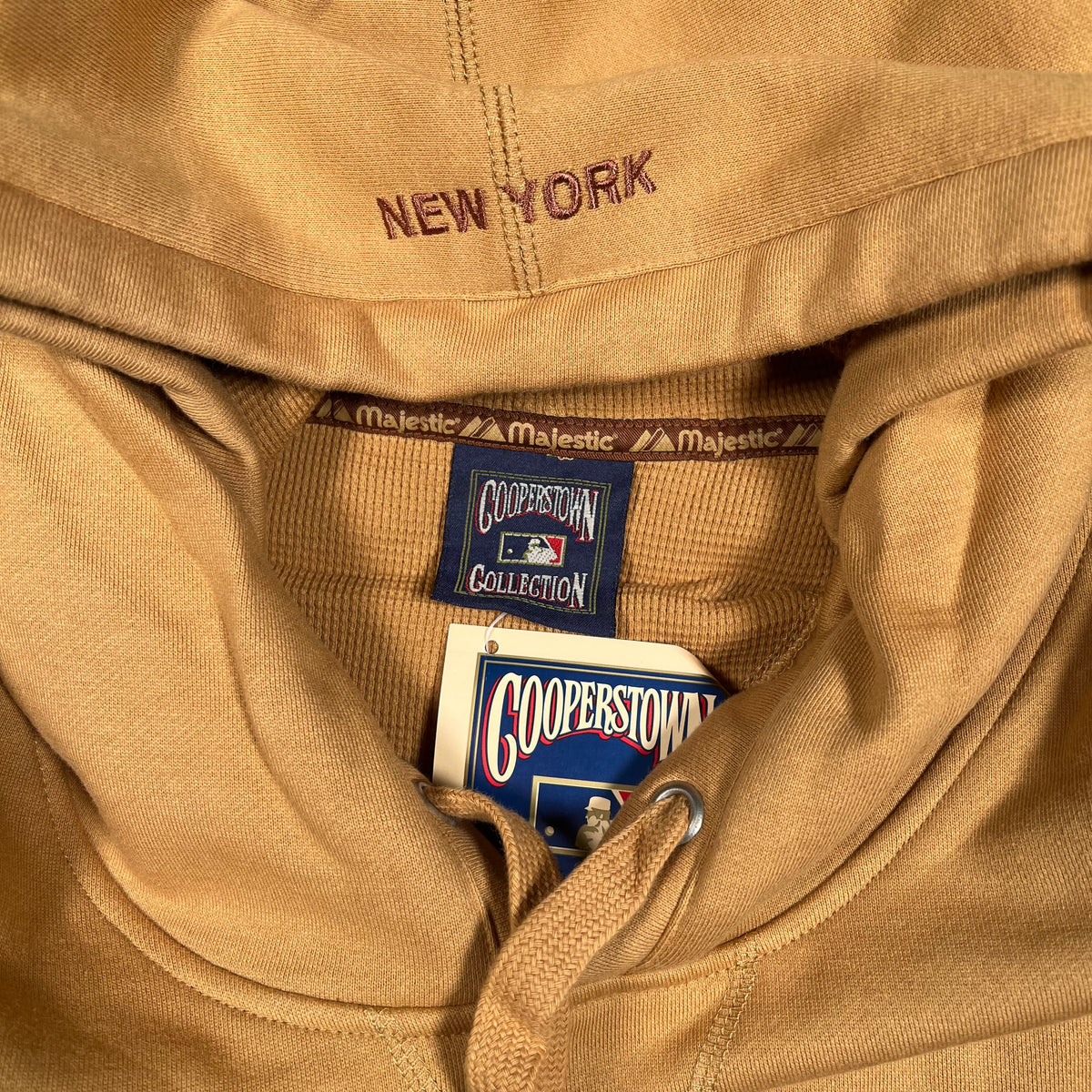 Yankees Cooperstown Brown Pull Over Hoodie Size XXL NEW v18750
