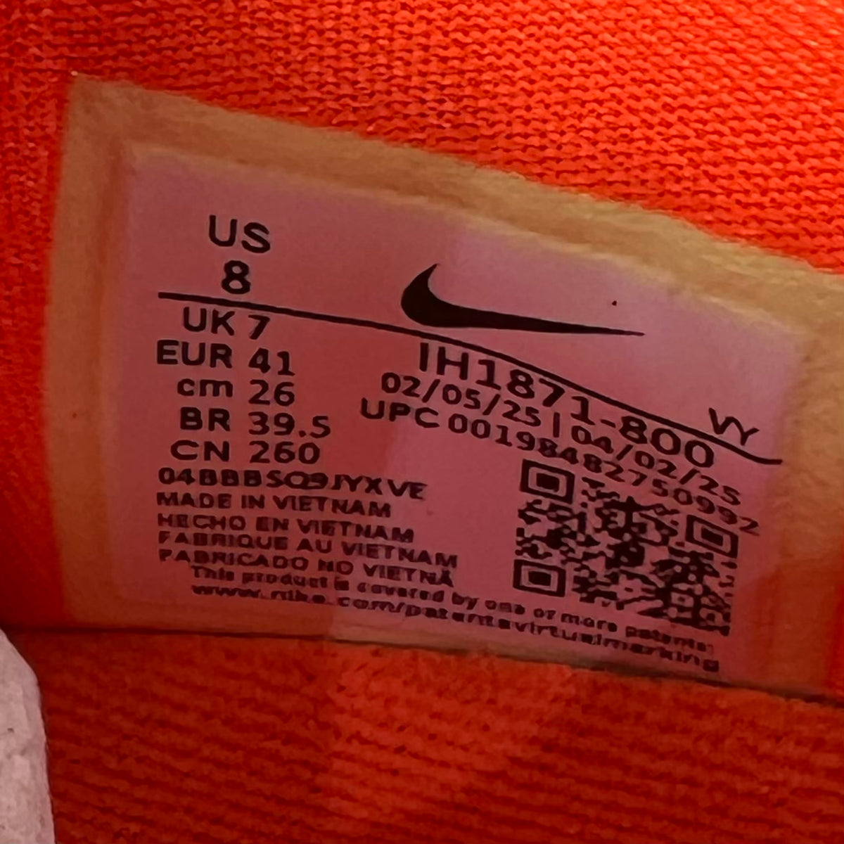Nike Kobe 6 Total Orange (2025) Size 8 NEW s23715