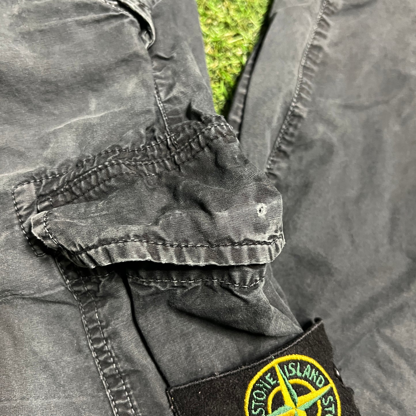 Stone Island Cargo Pants Black Size 30 USED X13299