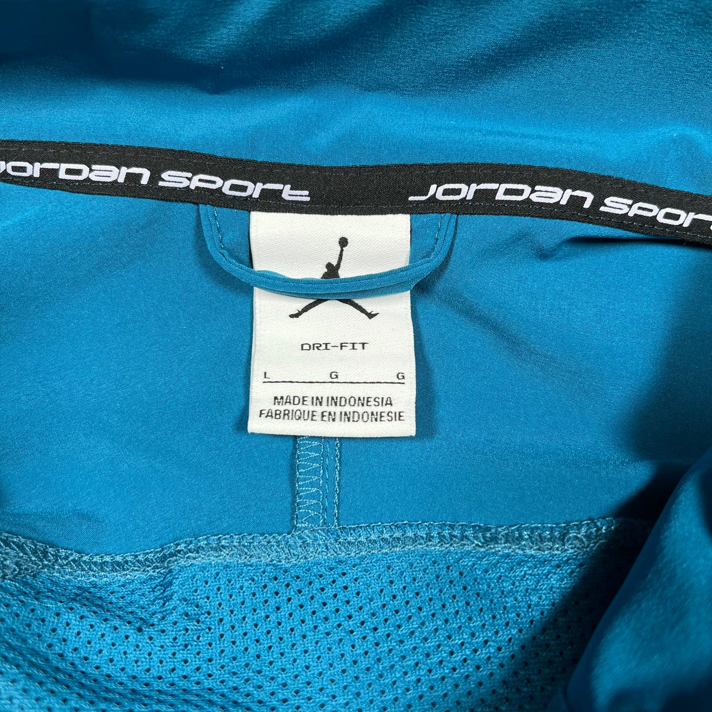Jordan Sport Blue Windbreaker Size Large USED v19342