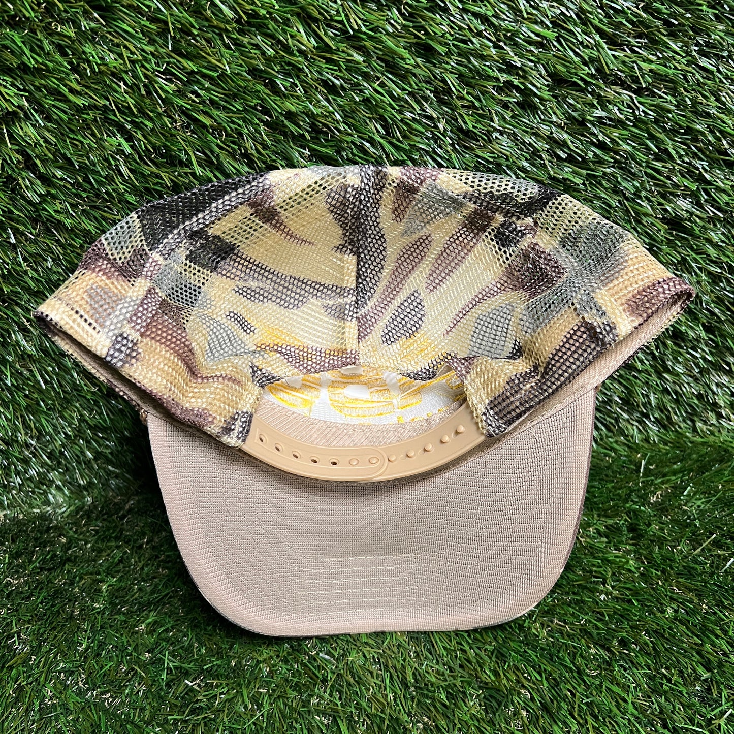 ABC Truck Co Inc Yellow Logo Camo Hat Size One Size USED v16342