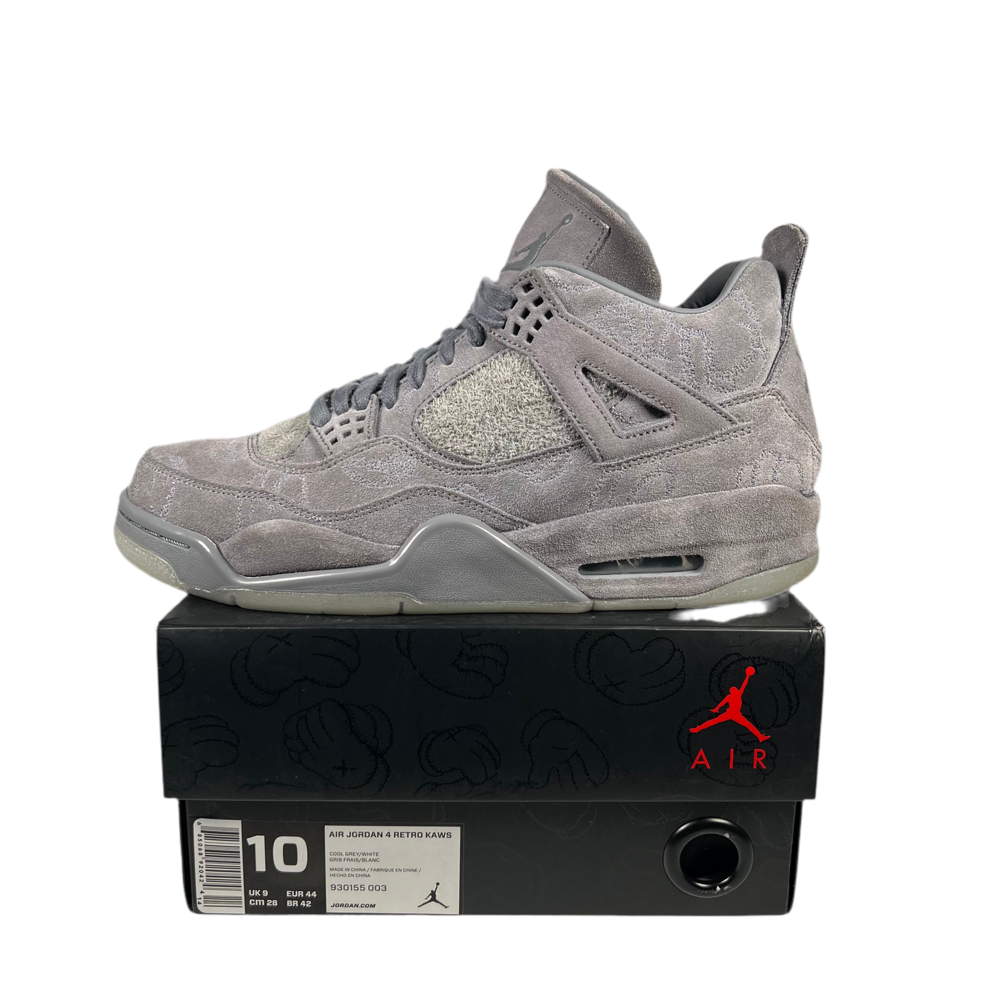 Jordan 4 Kaws Grey (2017) Size 10 USED s17843