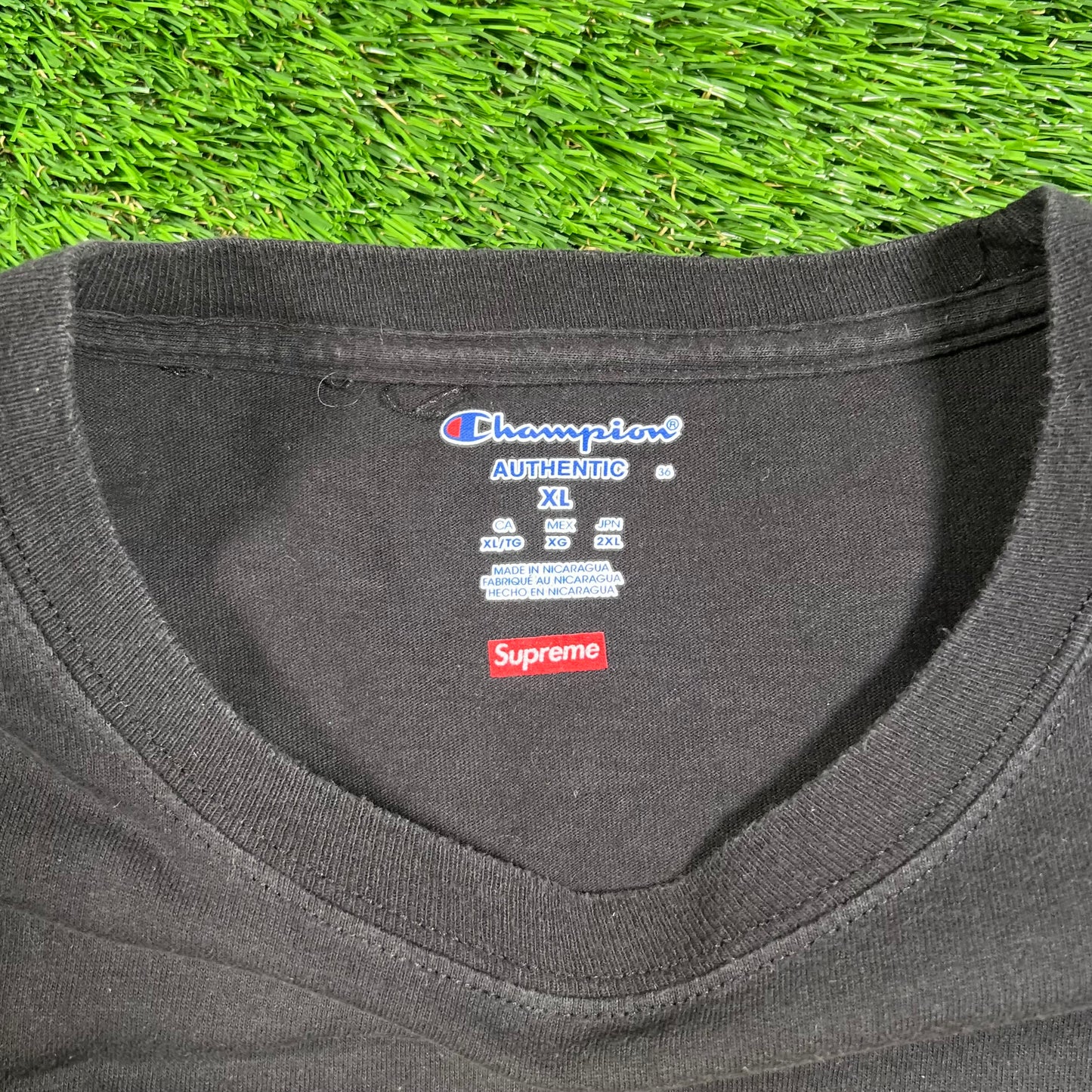 Supreme Champion Longsleeve Black Tee (2017) Size XXL USED x16224