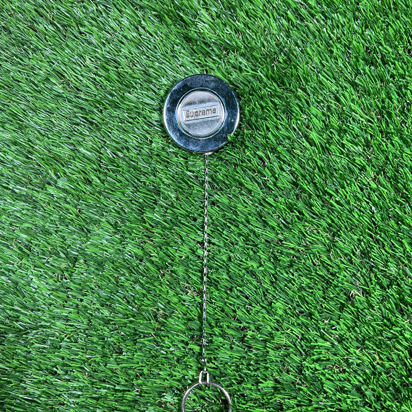 Supreme Retractable Silver Keychain USED x14635