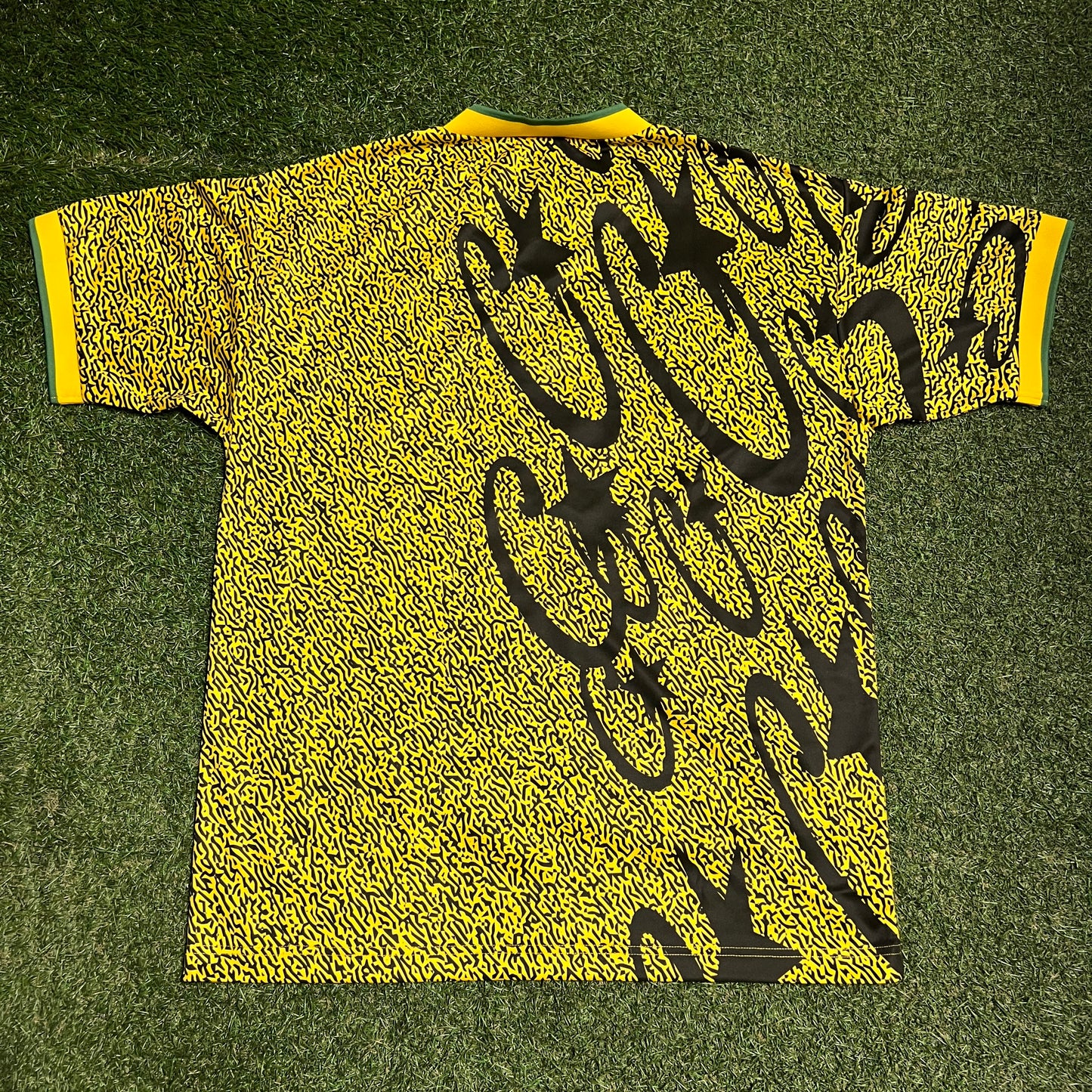 Corteiz Carni Stellations Yellow/Green Football Jersey Size Large NEW x13928