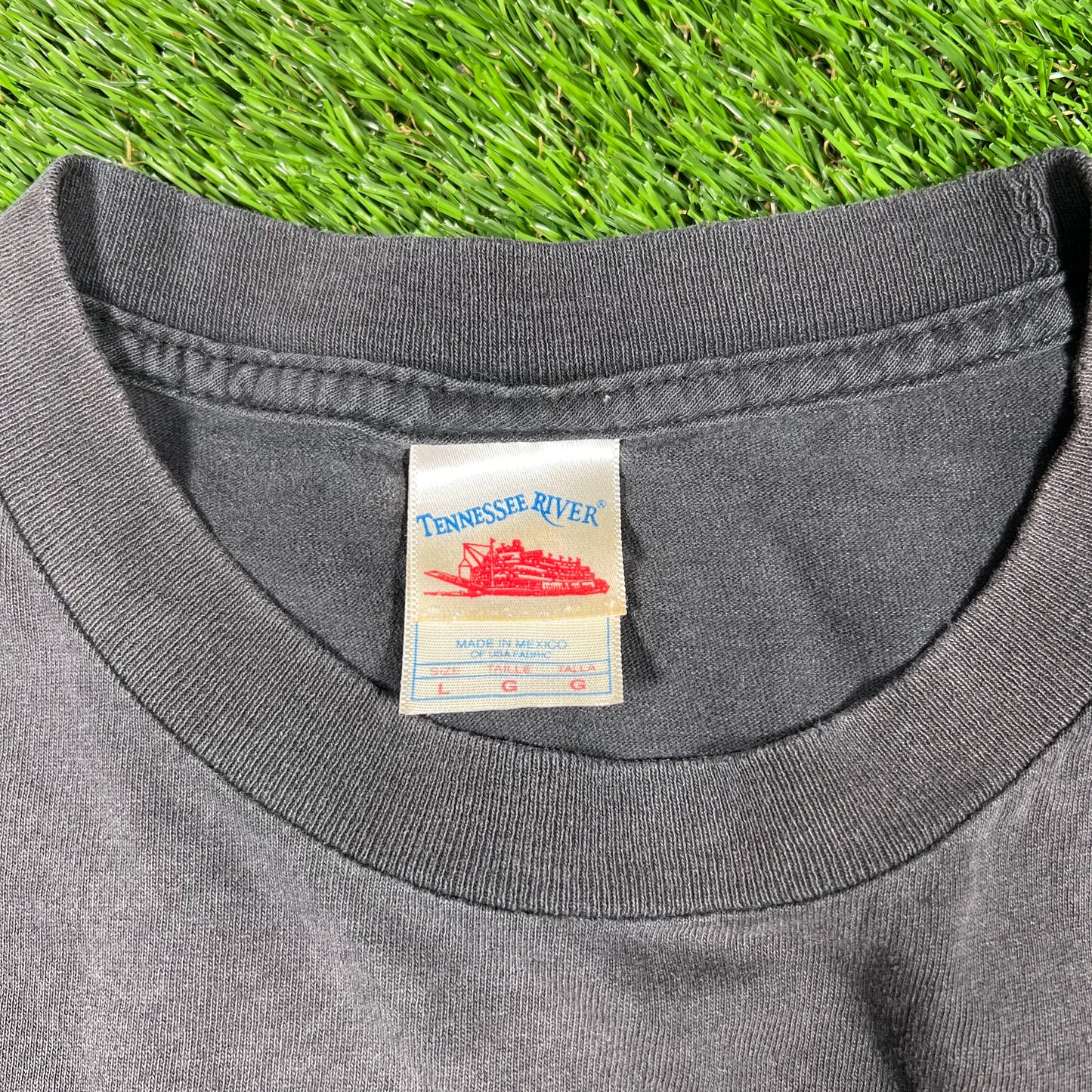 1990s Motorcycle The South Is Where Its At Black Tee Size Large USED v16792