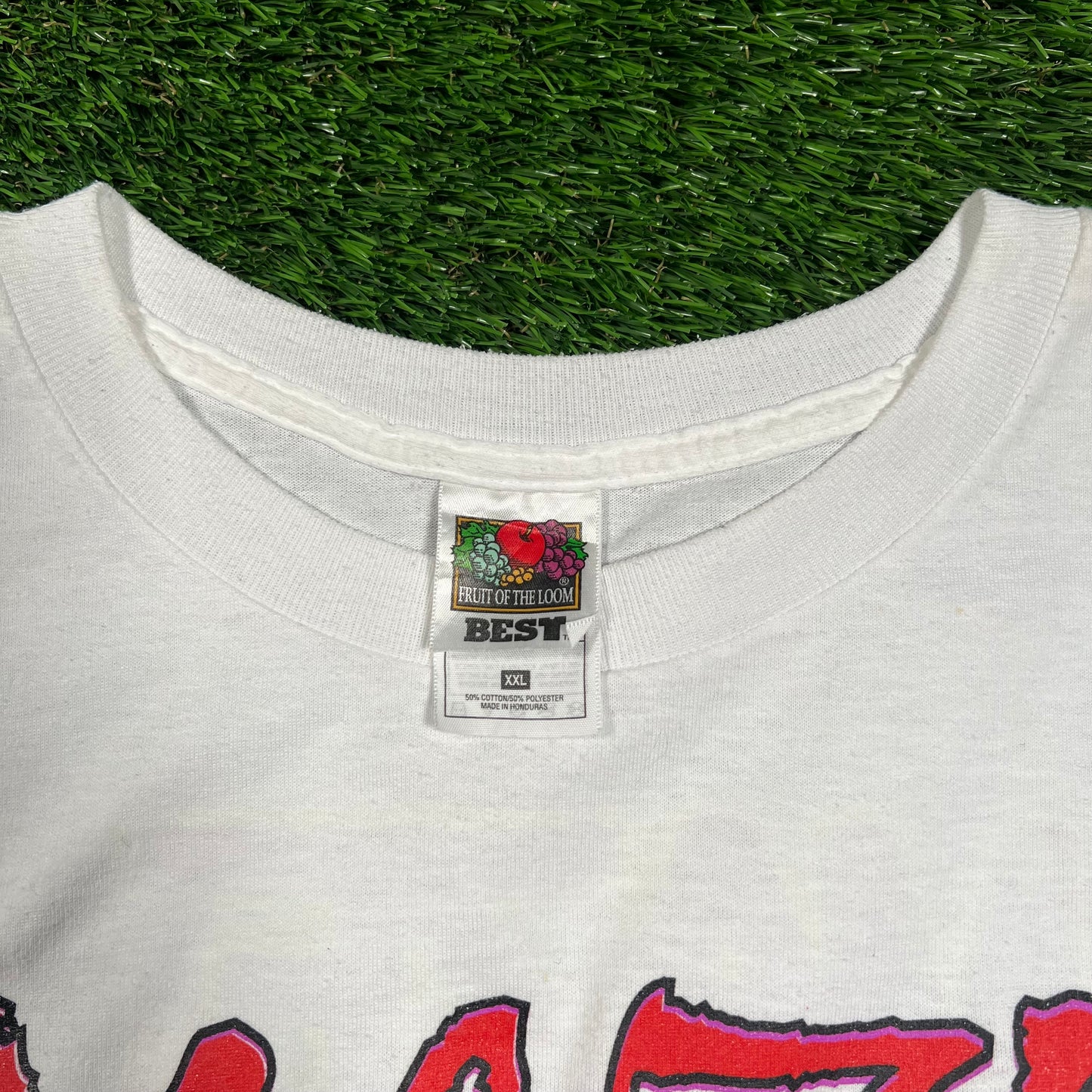 Y2K Maze ft. Frankie Beverly White Tee Size XXL USED v16083
