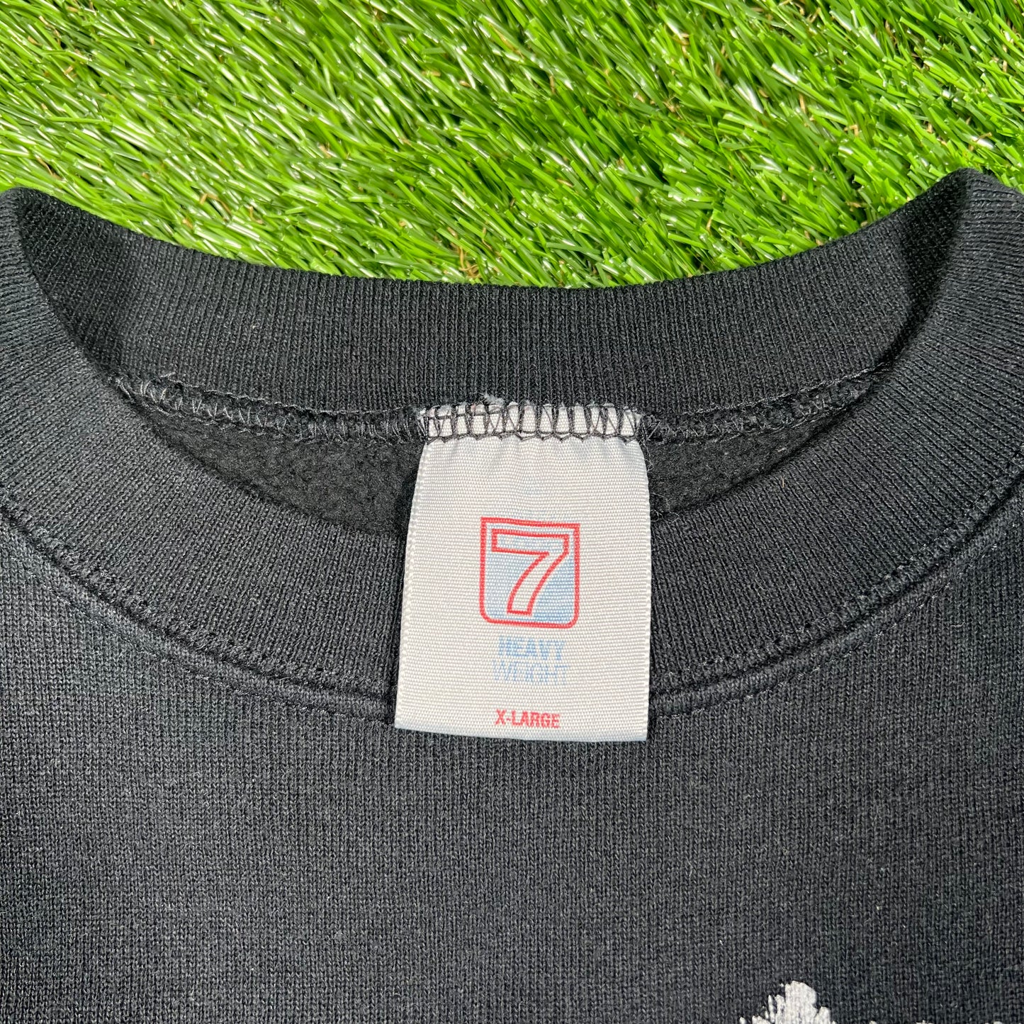 1990s Logo 7 Black Desert Storm Crewneck Size XL USED v16848