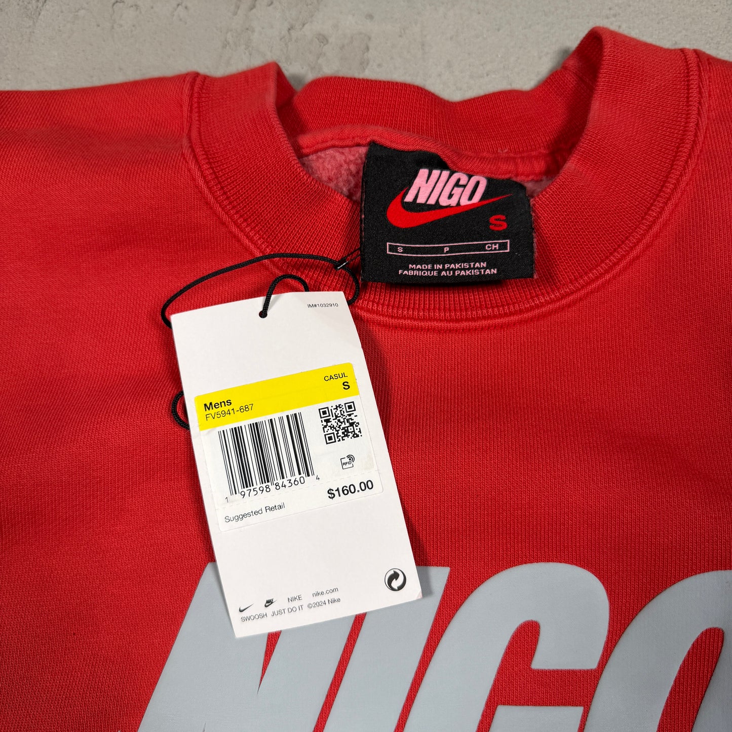 Nike x Nigo Red Crewneck Size Small NEW x15148