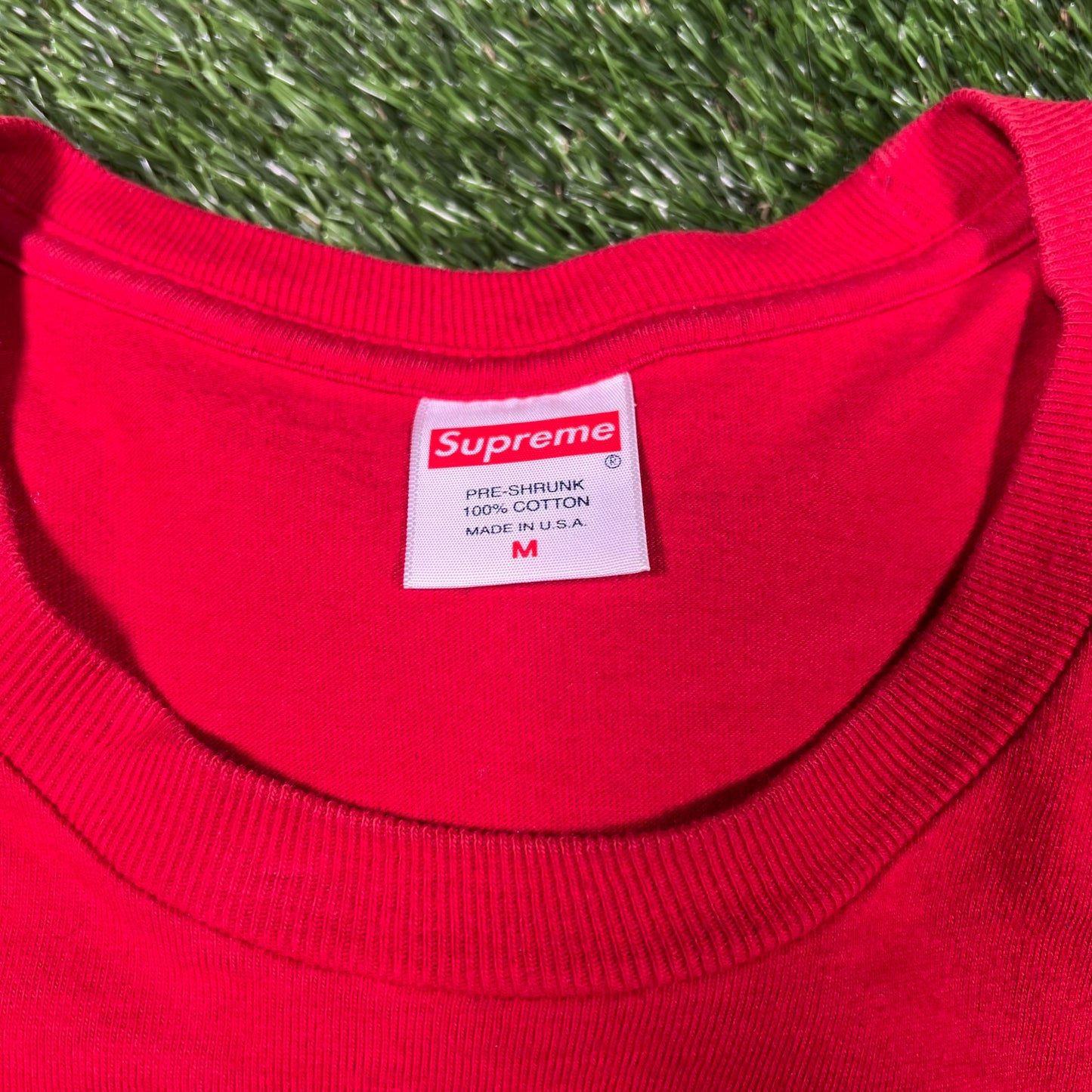Supreme Red Futura Logo Tee (2020) Size Medium USED x14932