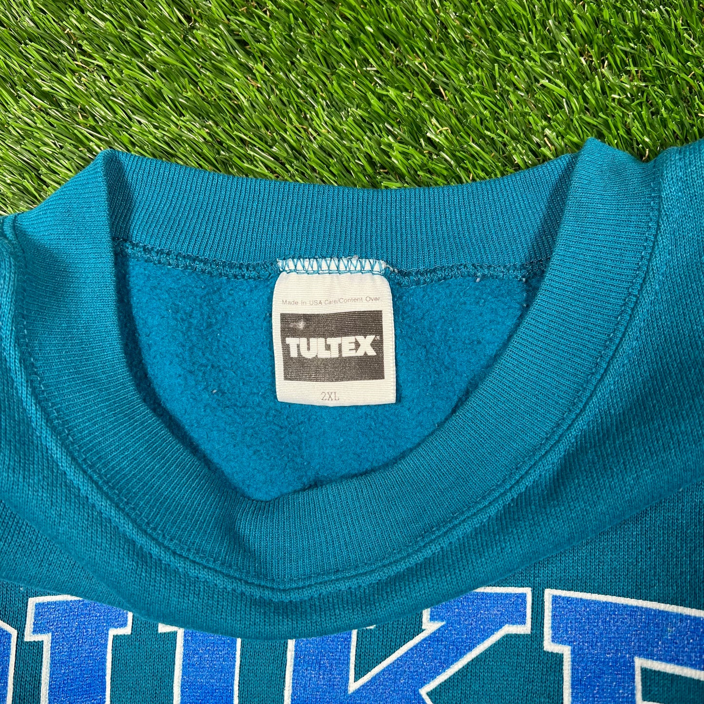 1990s Looney Tunes Duke Teal Crewneck SIze XXL USED v18787