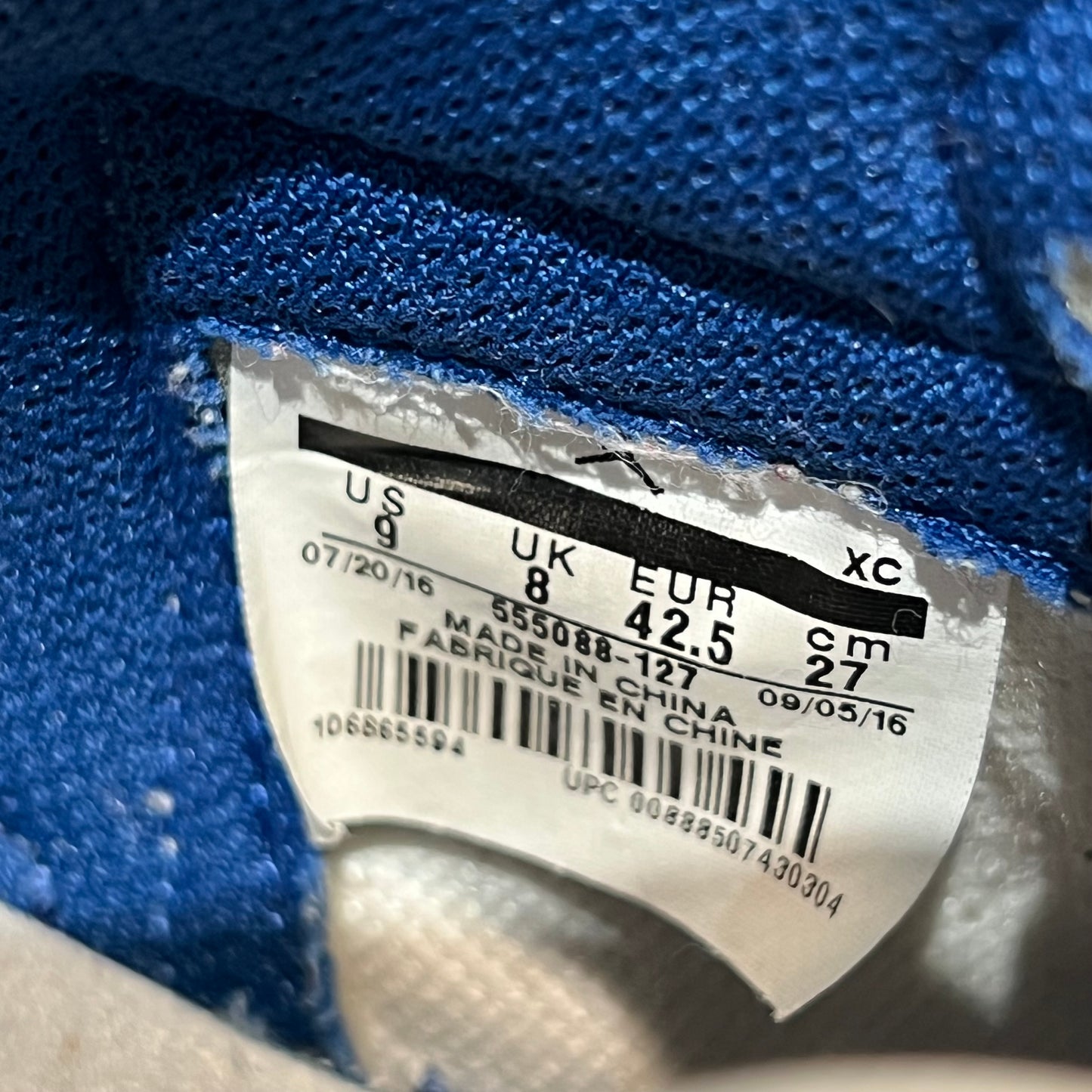 Jordan 1 High Storm Blue (2016) Size 9 USED s17755