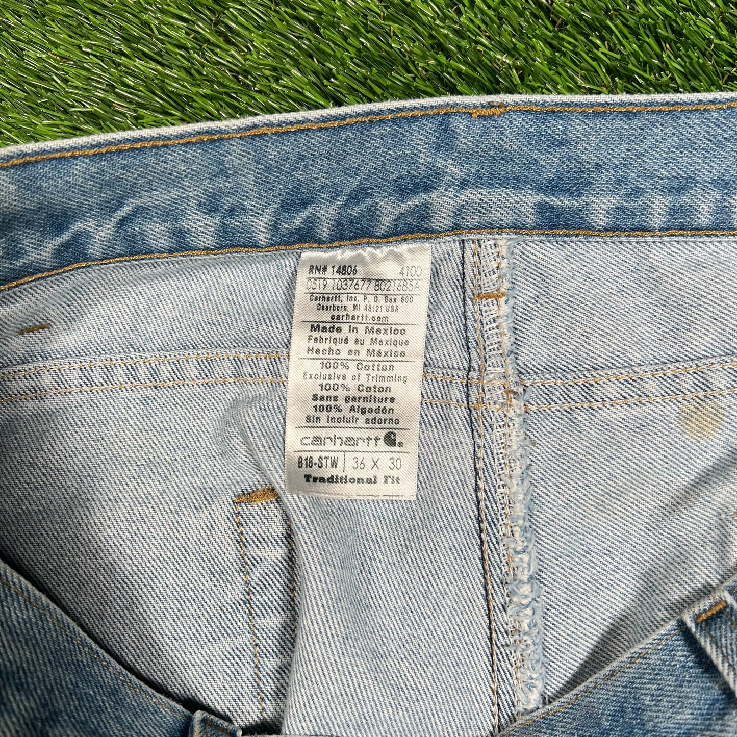 Y2K Carhartt Light Blue Denim Painters Size 36 USED v17992