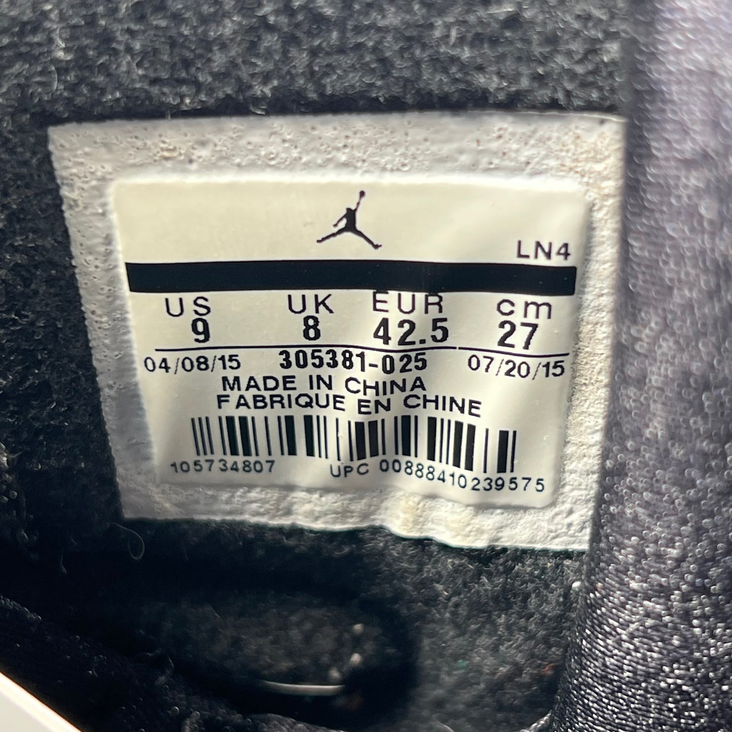 Jordan 8 Aqua (2015) Size 9 USED s18093