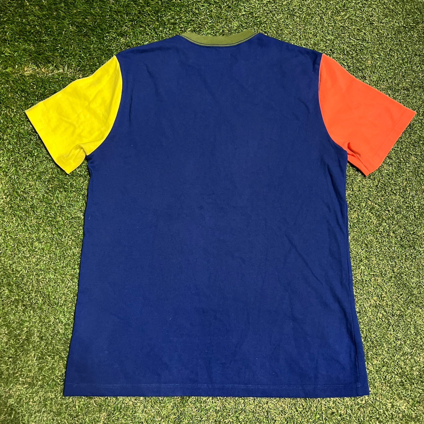 Aime Leon Dore Blue Color Blocking Tee Size Medium USED x13723
