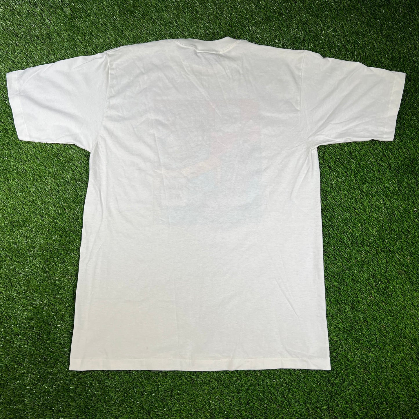 1990s You Suck Blow Me Vaccum Fan Art White Tee Size Large USED v16651
