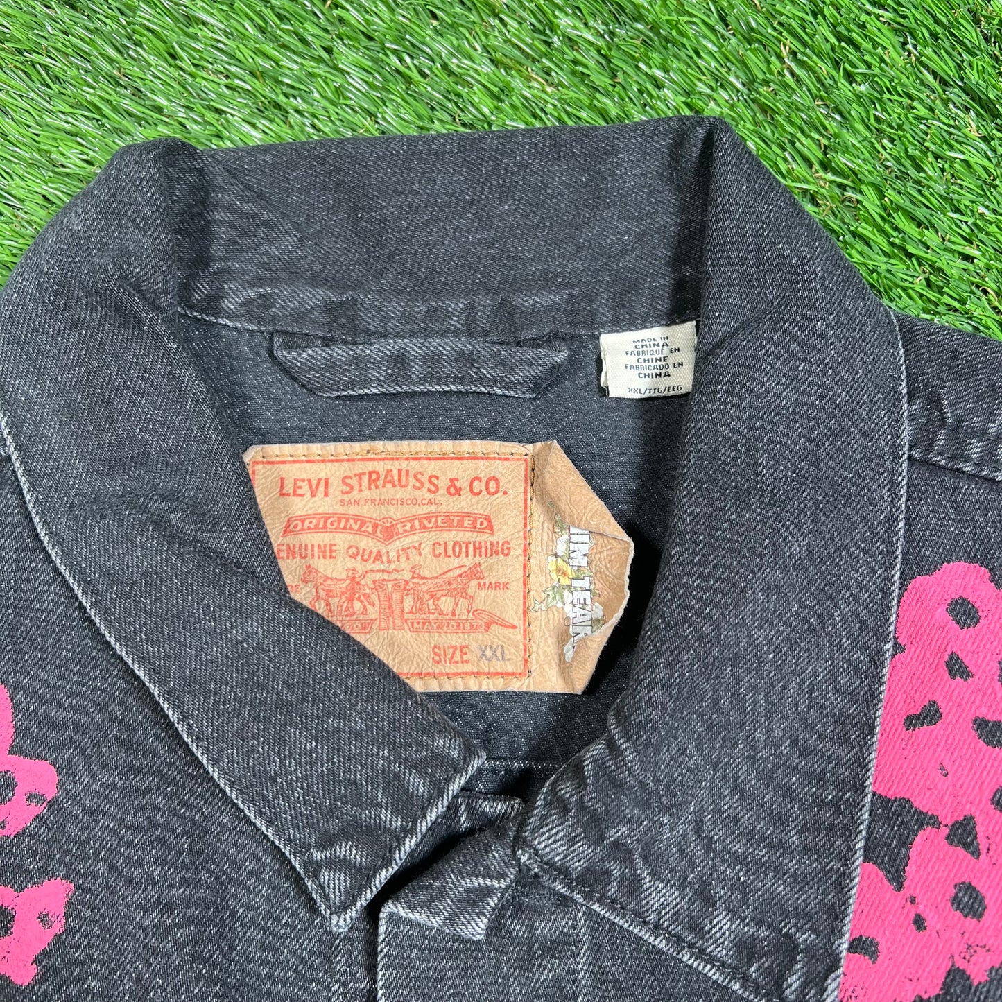 Denim Tears Levis Bstroy Black Jean Jacket Size XXL NEW x12133
