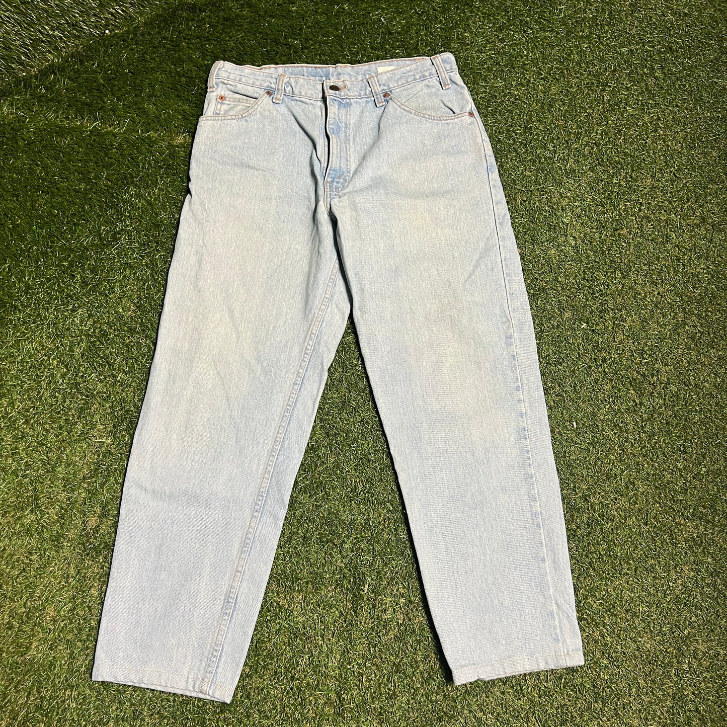 1982 Levi Orange Tab Light Washed Blue Jeans Size 33x30 USED x16290