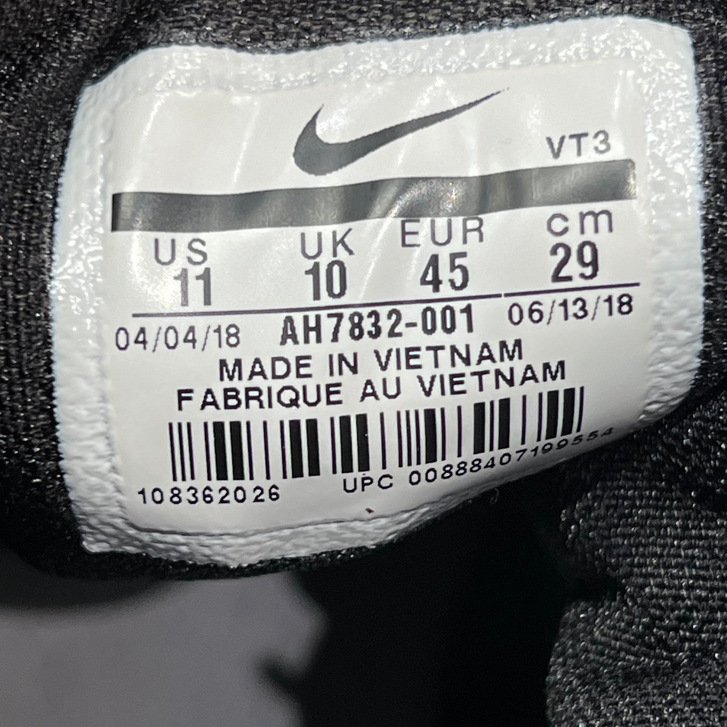 Nike Air Presto Mid Acronym Cool Grey (2018) Size 11 USED s21190