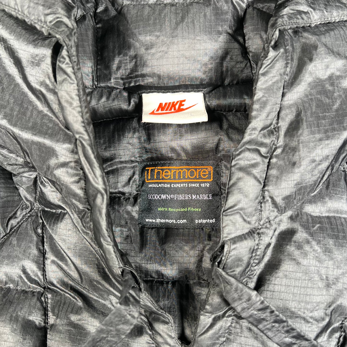Nike Stussy Insulated Black Puffy Jacket Size Large USED x15543