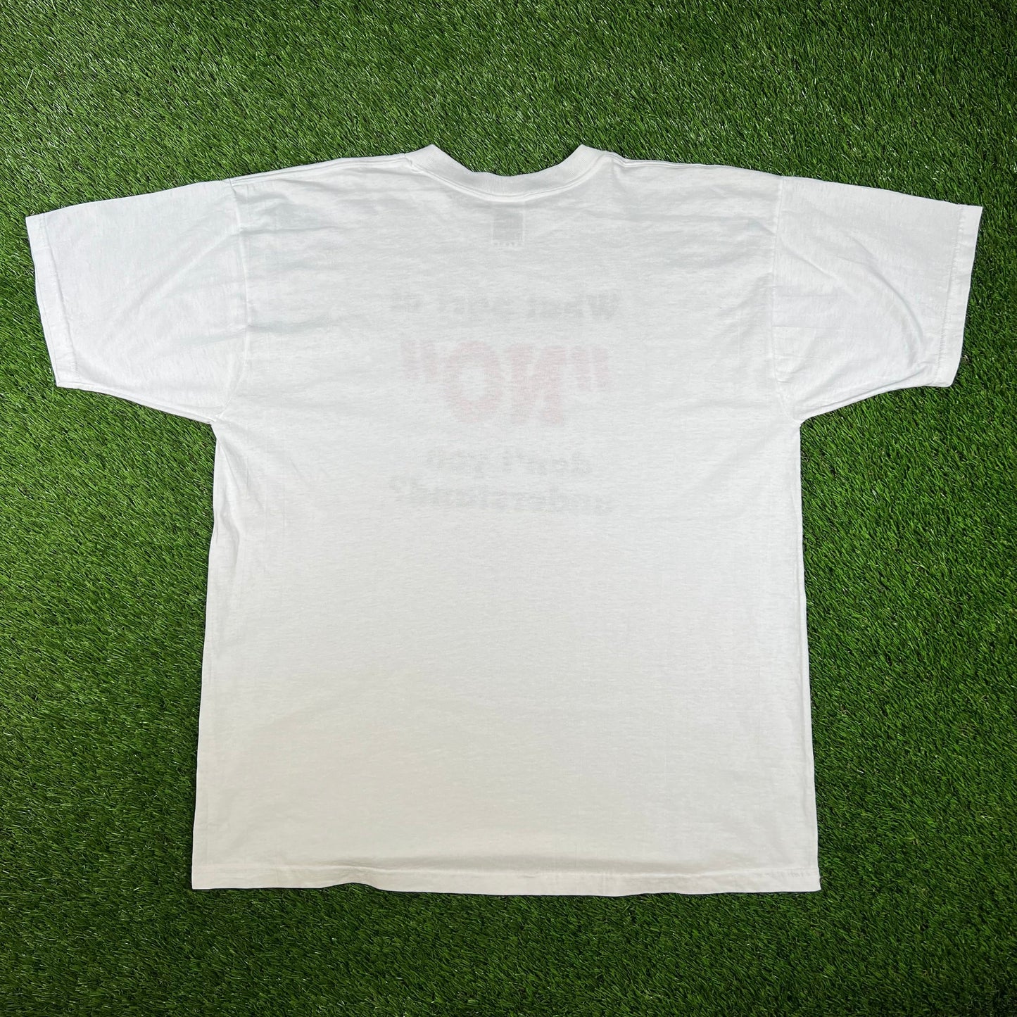 Y2K What Part Of No Dont You Understand White Tee Size XL USED v16611