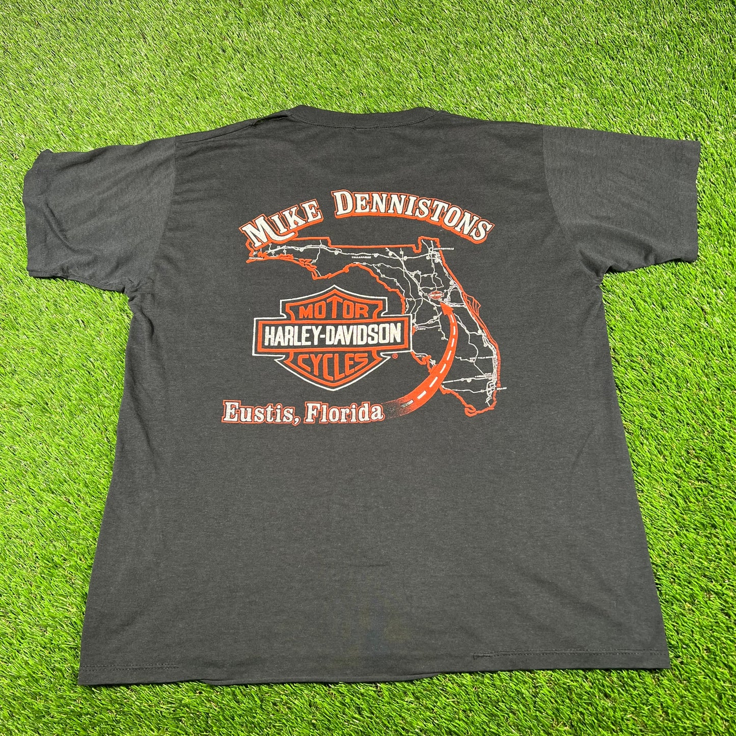 1990s Harley Davidson American By Birth Black Pocket Tee Size Large USED v16793