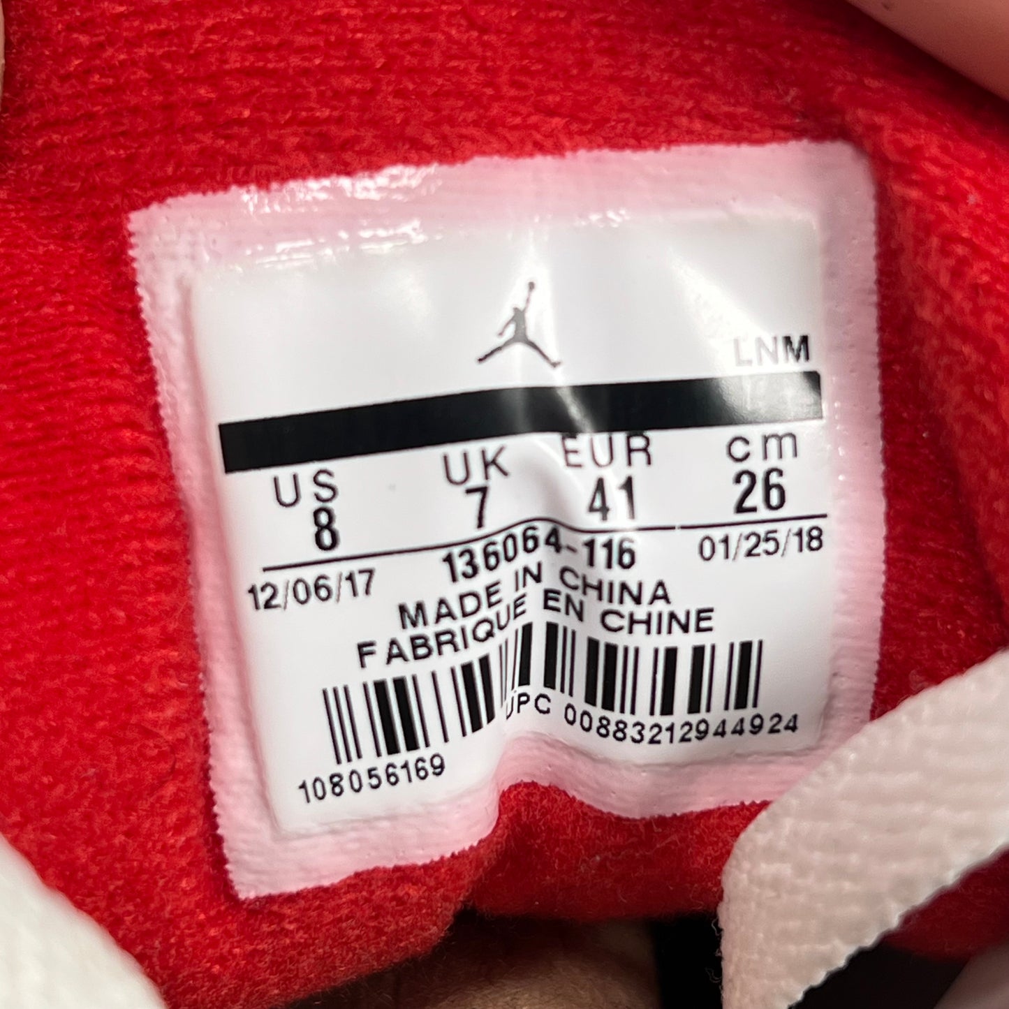 Jordan 3 Hall of Fame (2018) Size 8 USED S17749