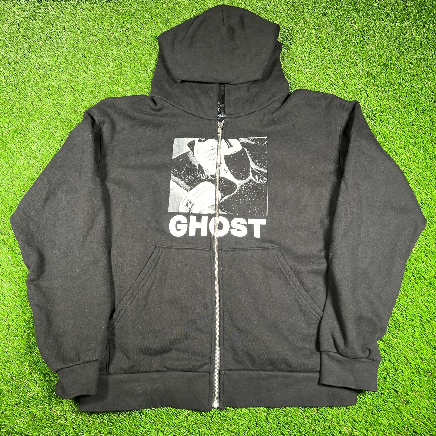 Playboi Carti Black "Ghost" Hoodie Size Medium USED x14489
