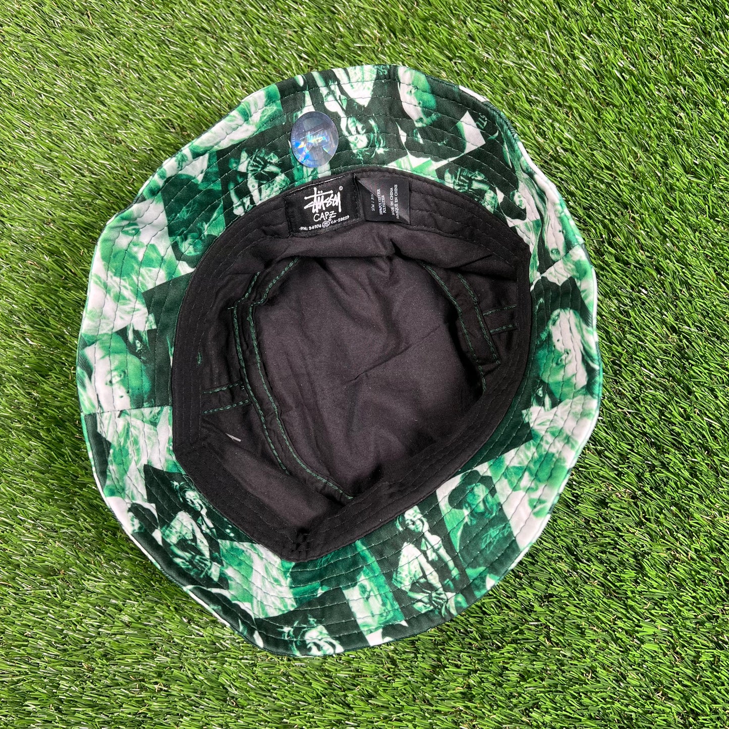 Stussy Green Love laura Bucket Hat One Size NEW x15727