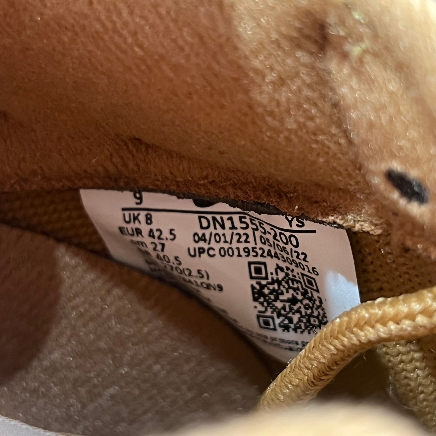 Nike Air Force One Supreme Wheat (2021) Size 9 NEW s20387