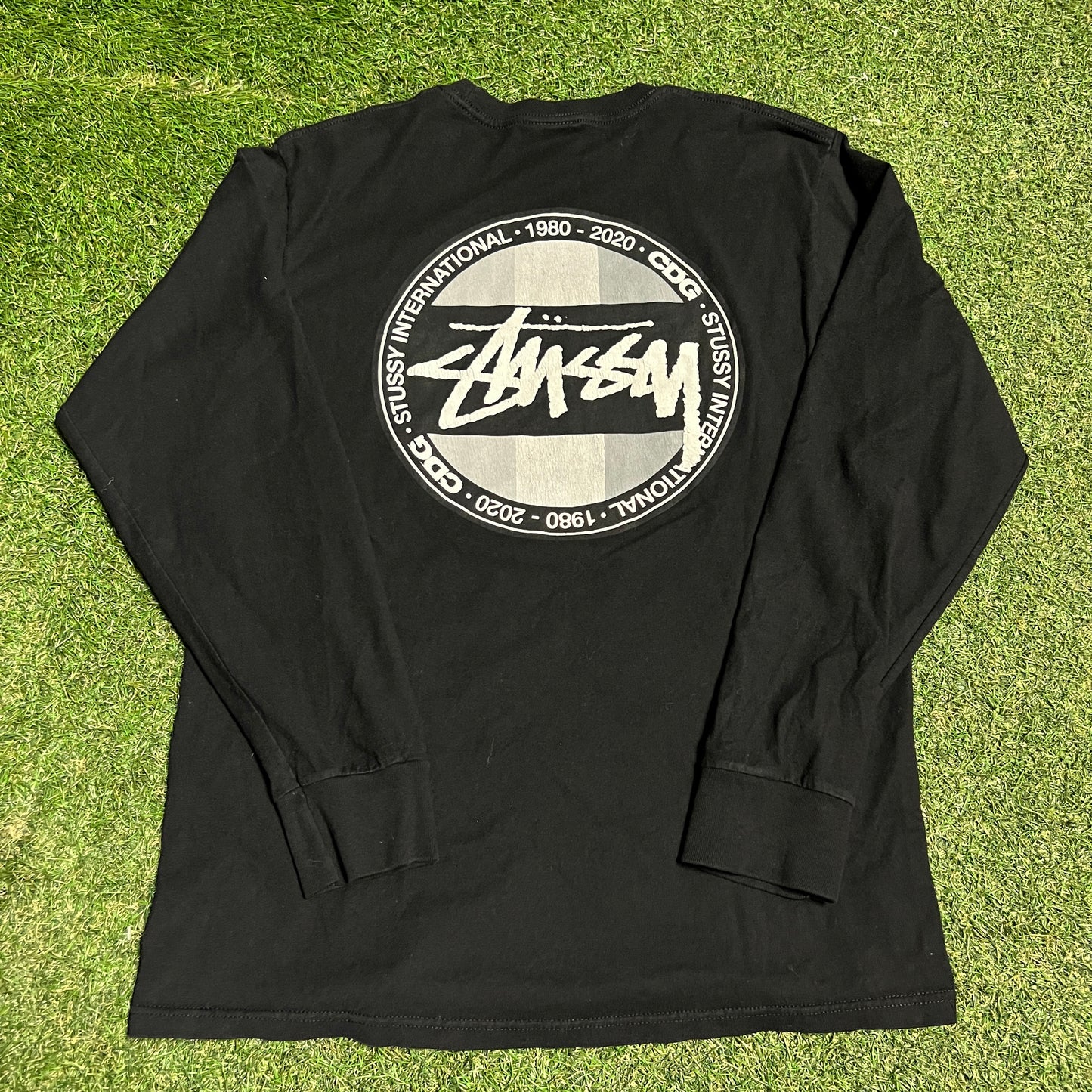Stussy CDG Black Longsleeve Size Medium USED x14127