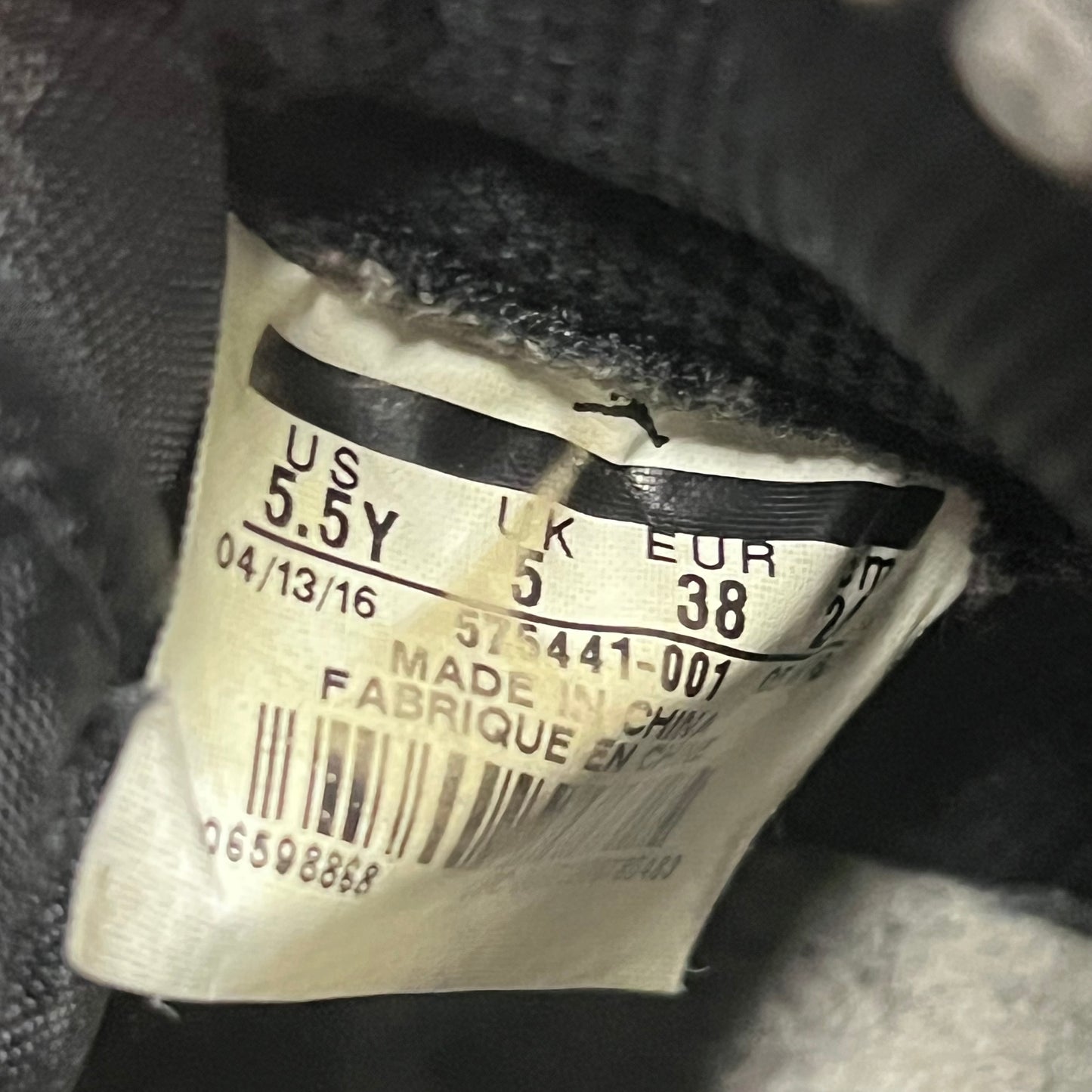 Jordan 1 High Bred Banned (2016) Size 5.5y USED s22171