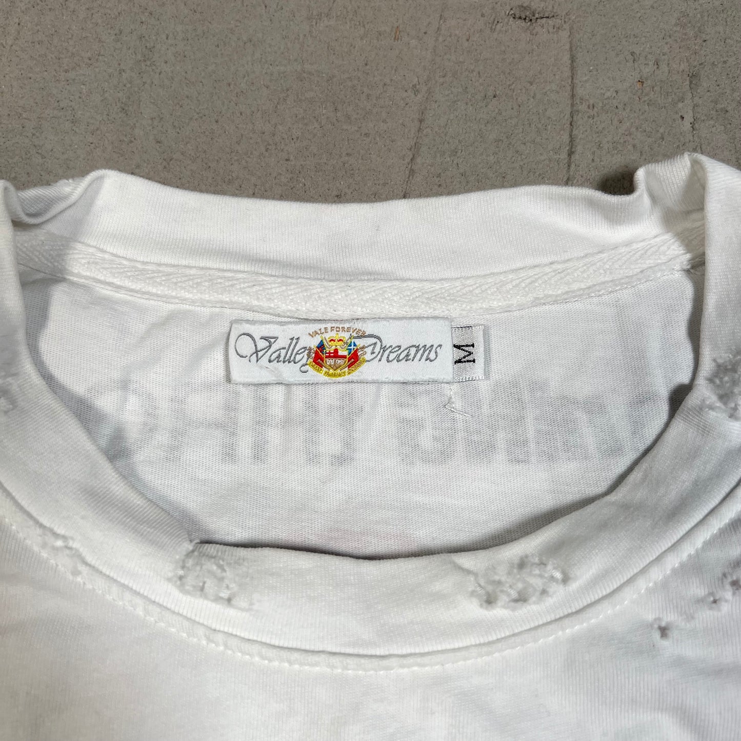 Vale ValeStar Peral Jam White Tee Size Medium USED x17654