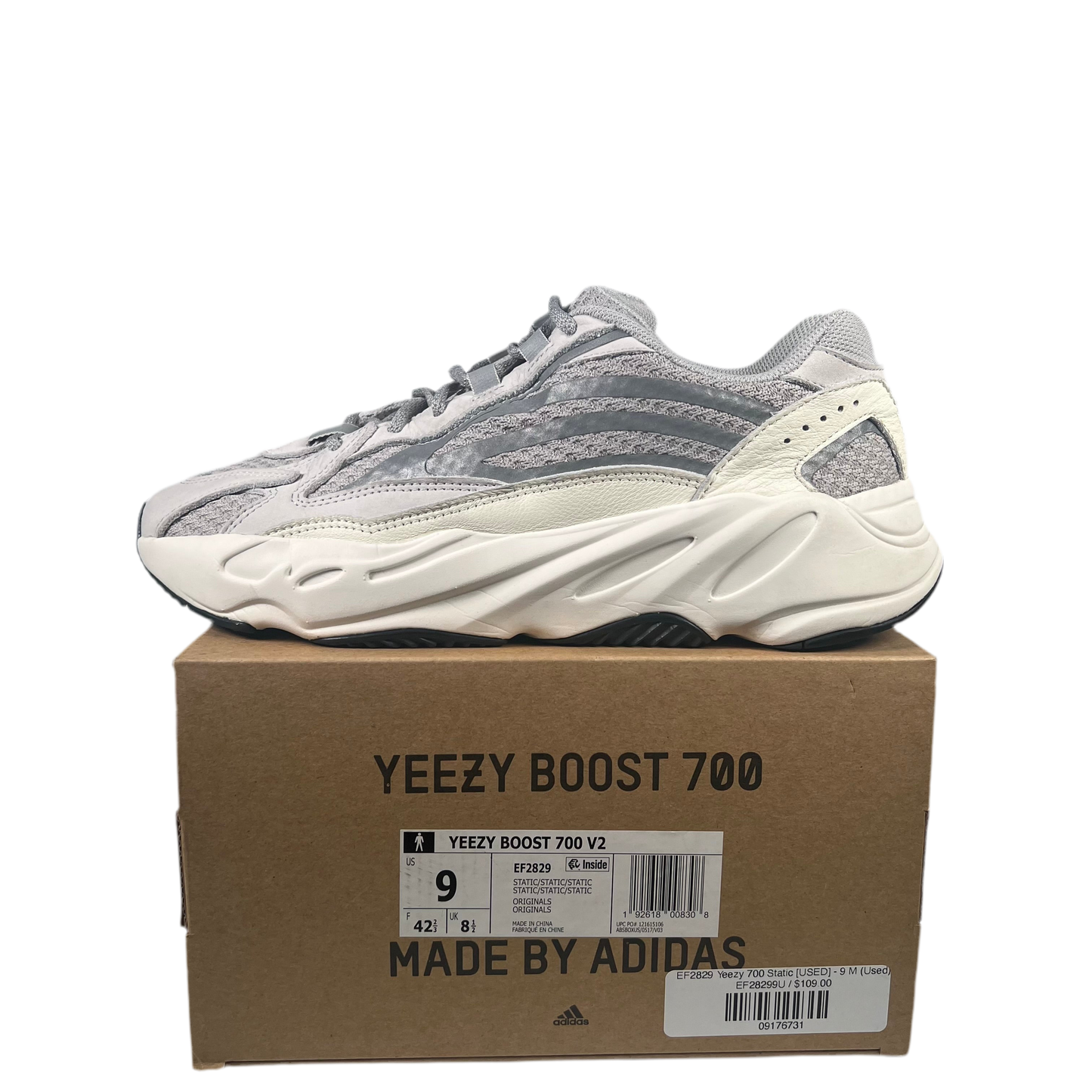 Adidas Yeezy Boost 700 Static (2018) Size 9 USED s18519