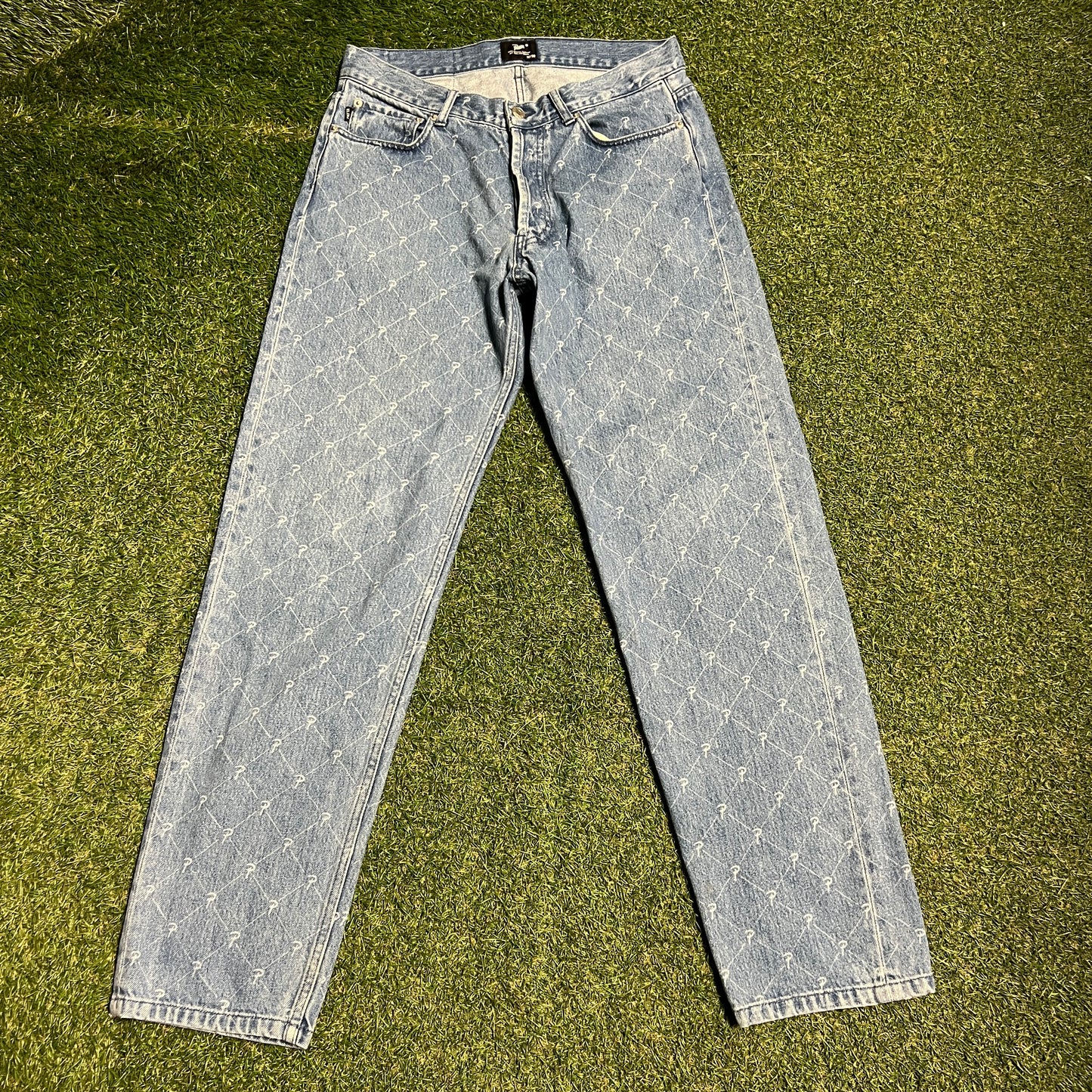 Patta Question Mark Blue Denim Jeans Size 30 USED x14160