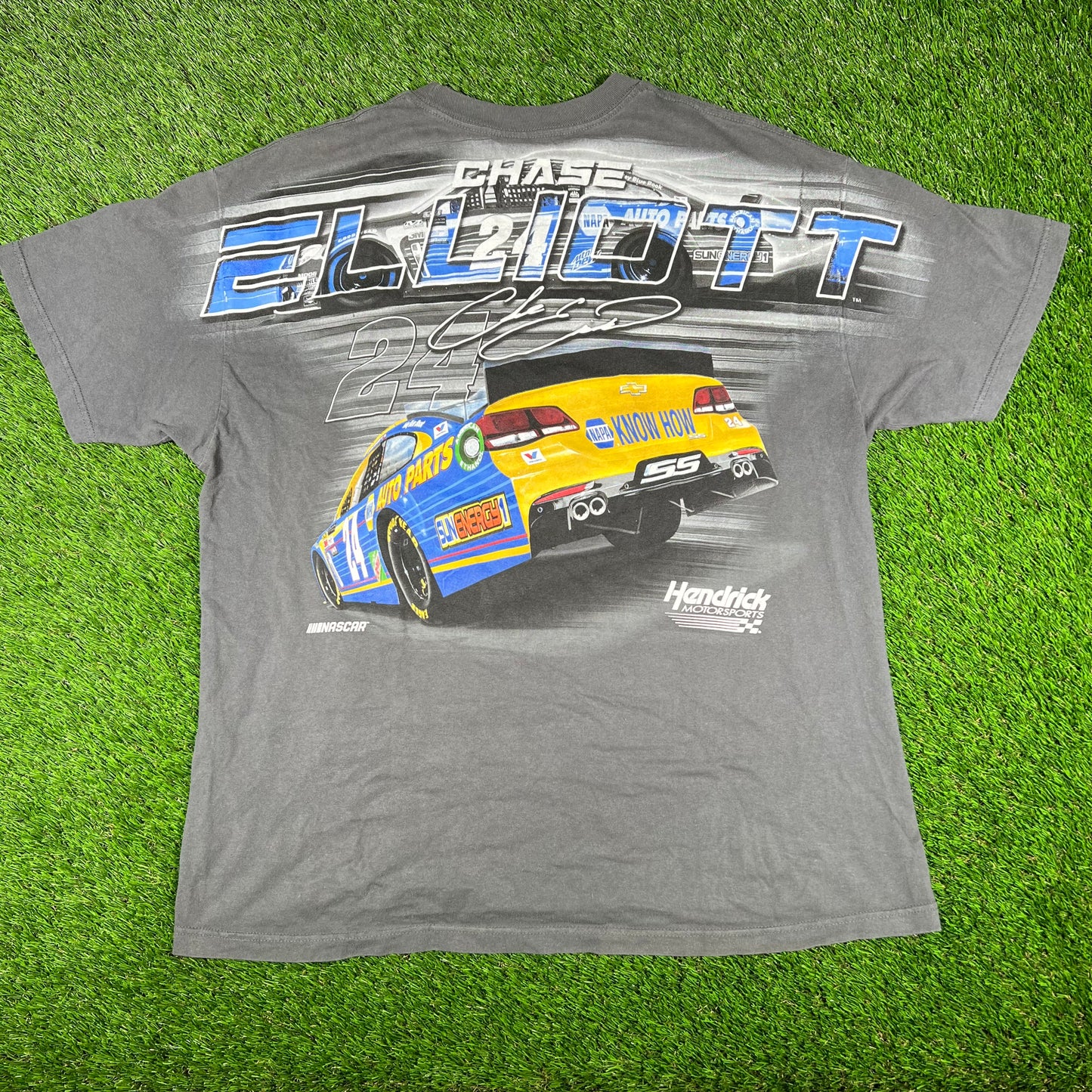 Chase Elliott #24 Nascar Tee Grey Size XL USED V16799