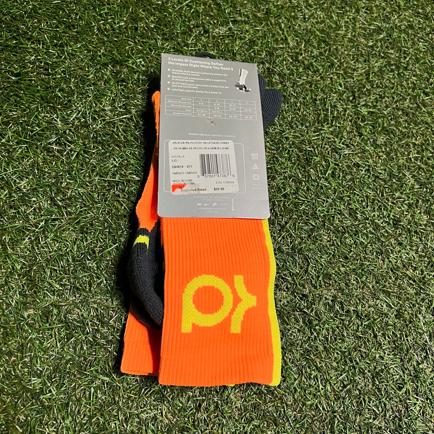 2013 Nike KD Hyper Elite Socks Orange NEW v16407