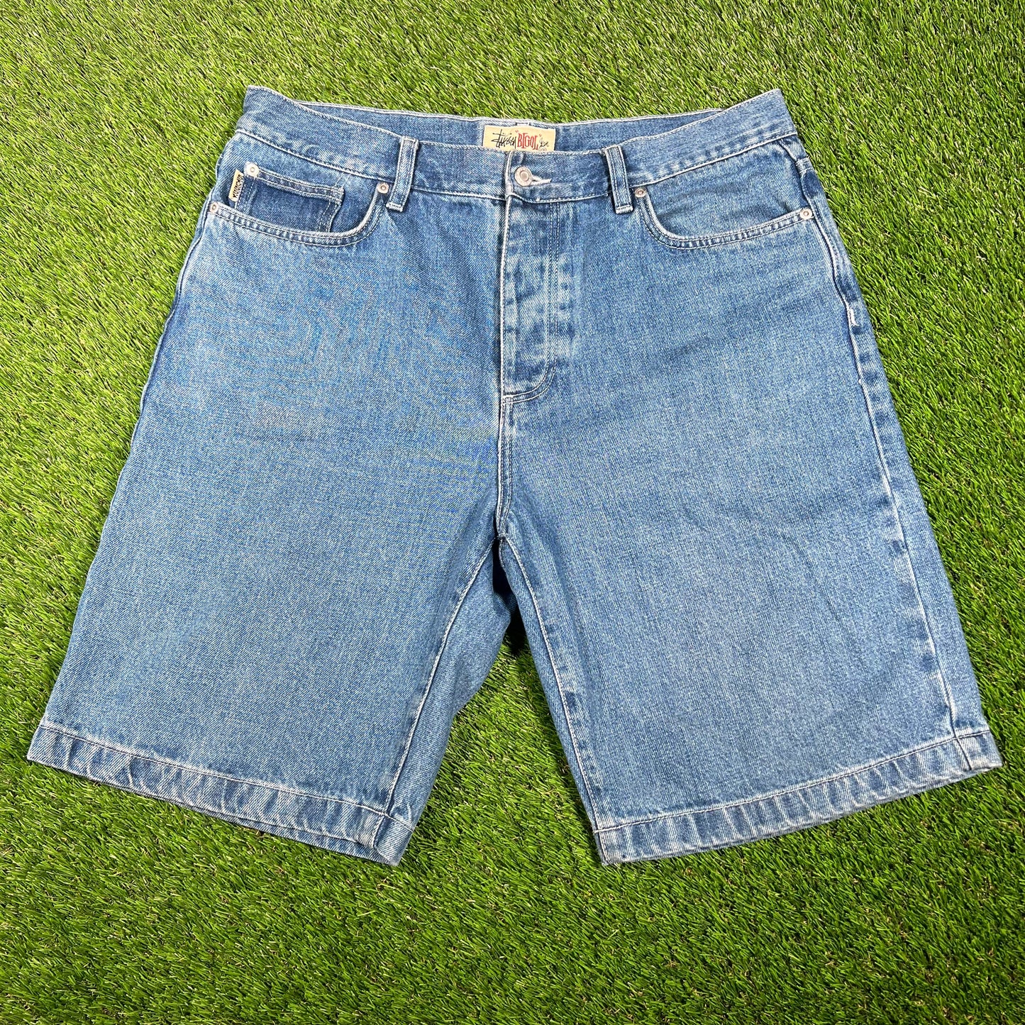 Stussy Bigol Jean Jhorts Blue Shorts Size 34 USED x14700