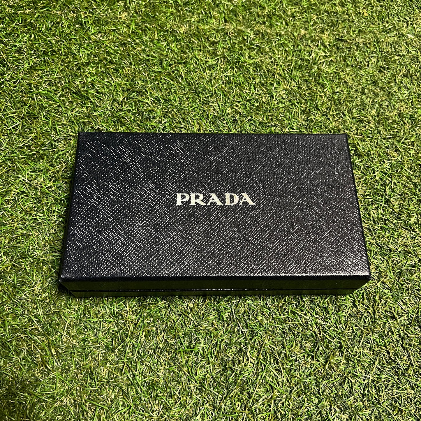 1990s Prada Saffiano Patent Leather Long Black Wallet USED x14078