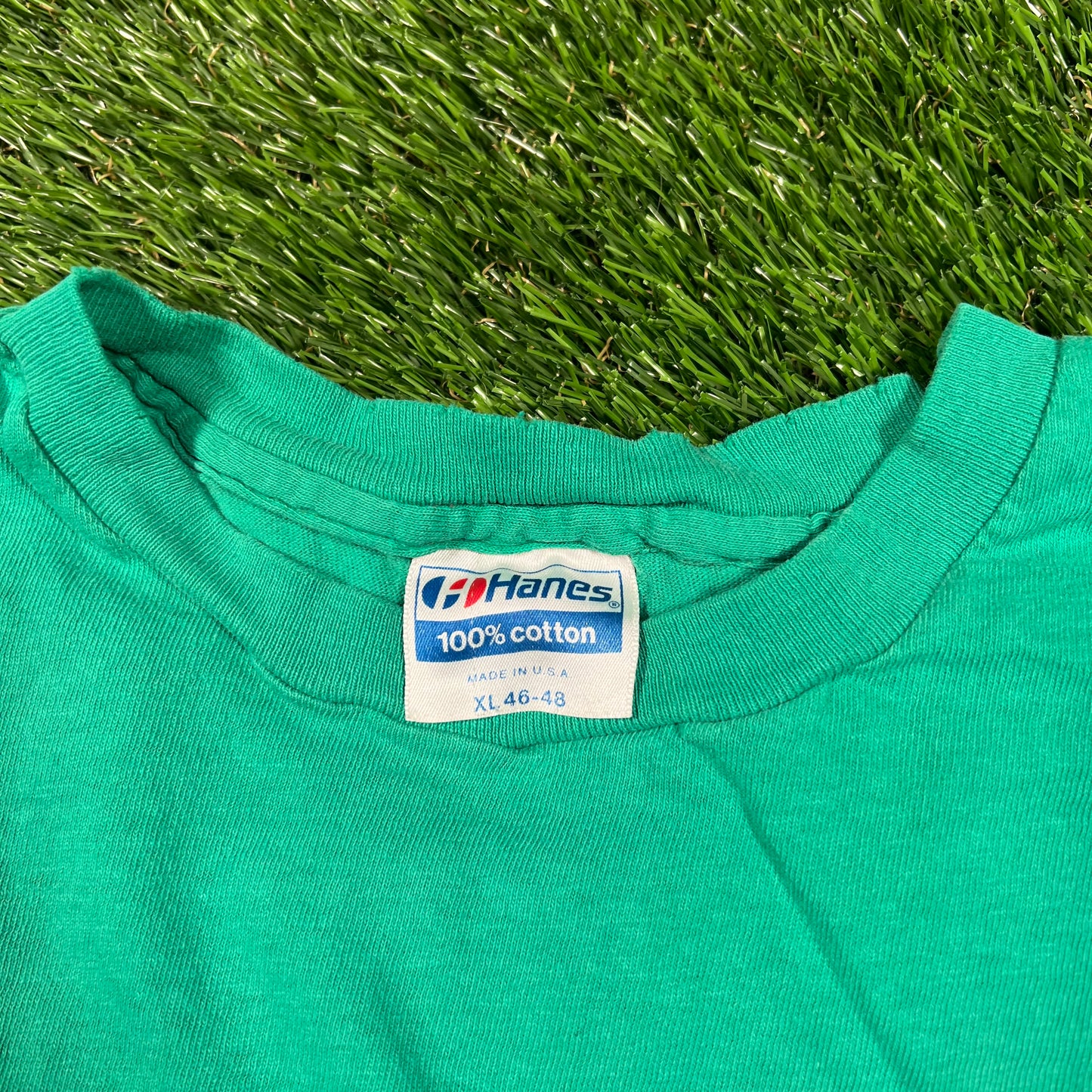 1986 Fast for a World Harvest Green Tee Size XL USED v17734