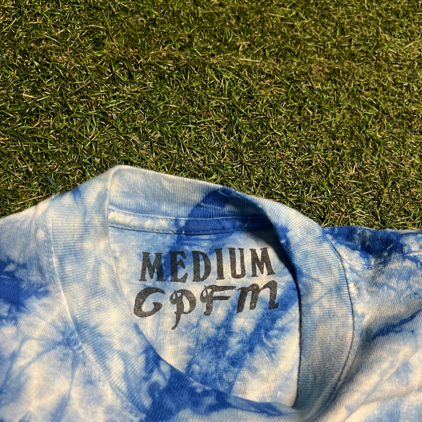 CPFM Rolling Stone Blue Tie Dye Tee Size Medium USED x13306