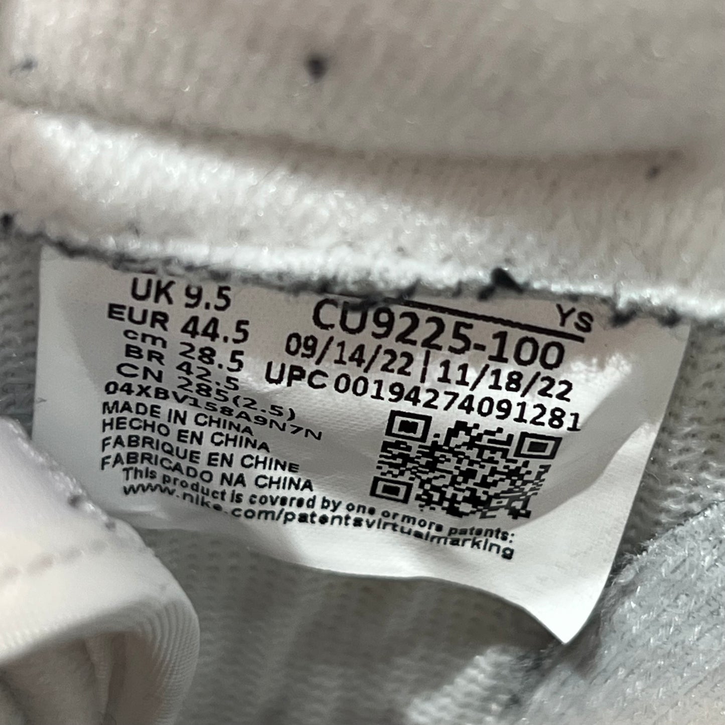 Nike x Supreme Air Force 1 Low White (2020) Size 10.5 USED s18509