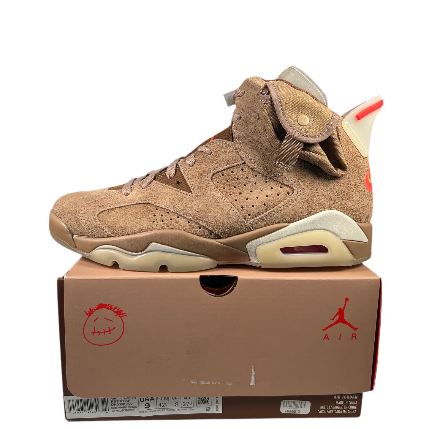 Jordan 6 Travis Scott British Khaki (2021) Size 9 NEW s18538