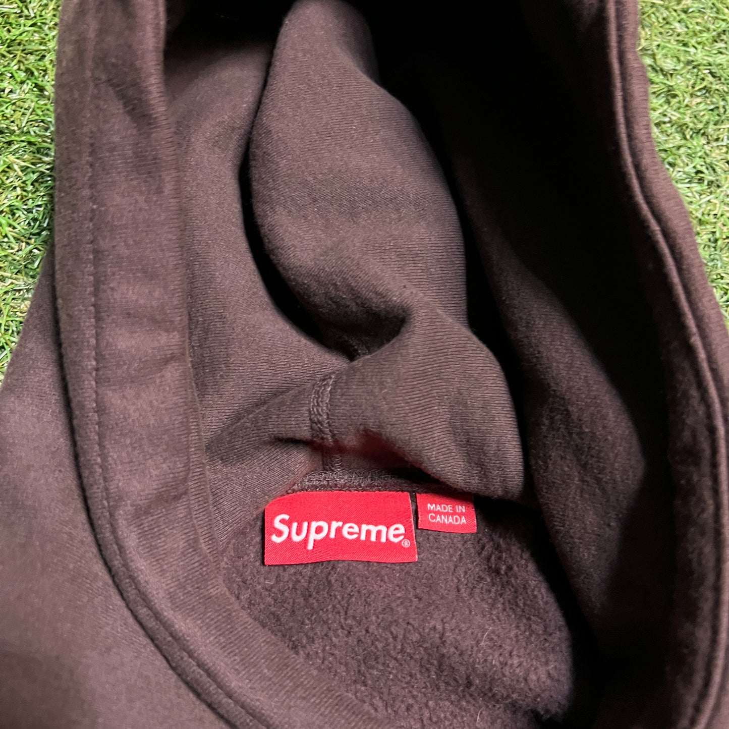Supreme 2021 Box Logo Brown Hoodie Size Medium USED x13305