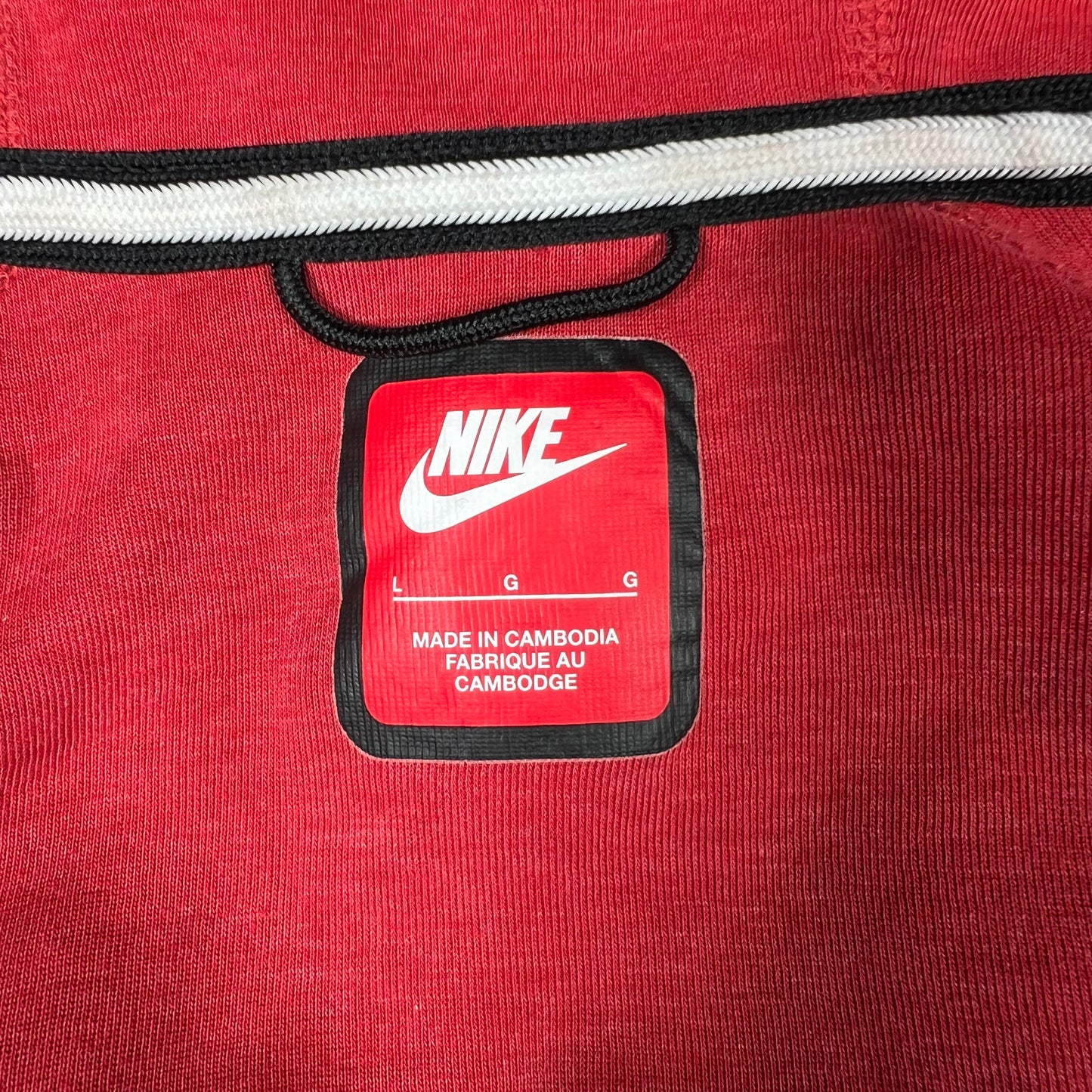 Nike Tech Red Hoodie Size Large USED v16928