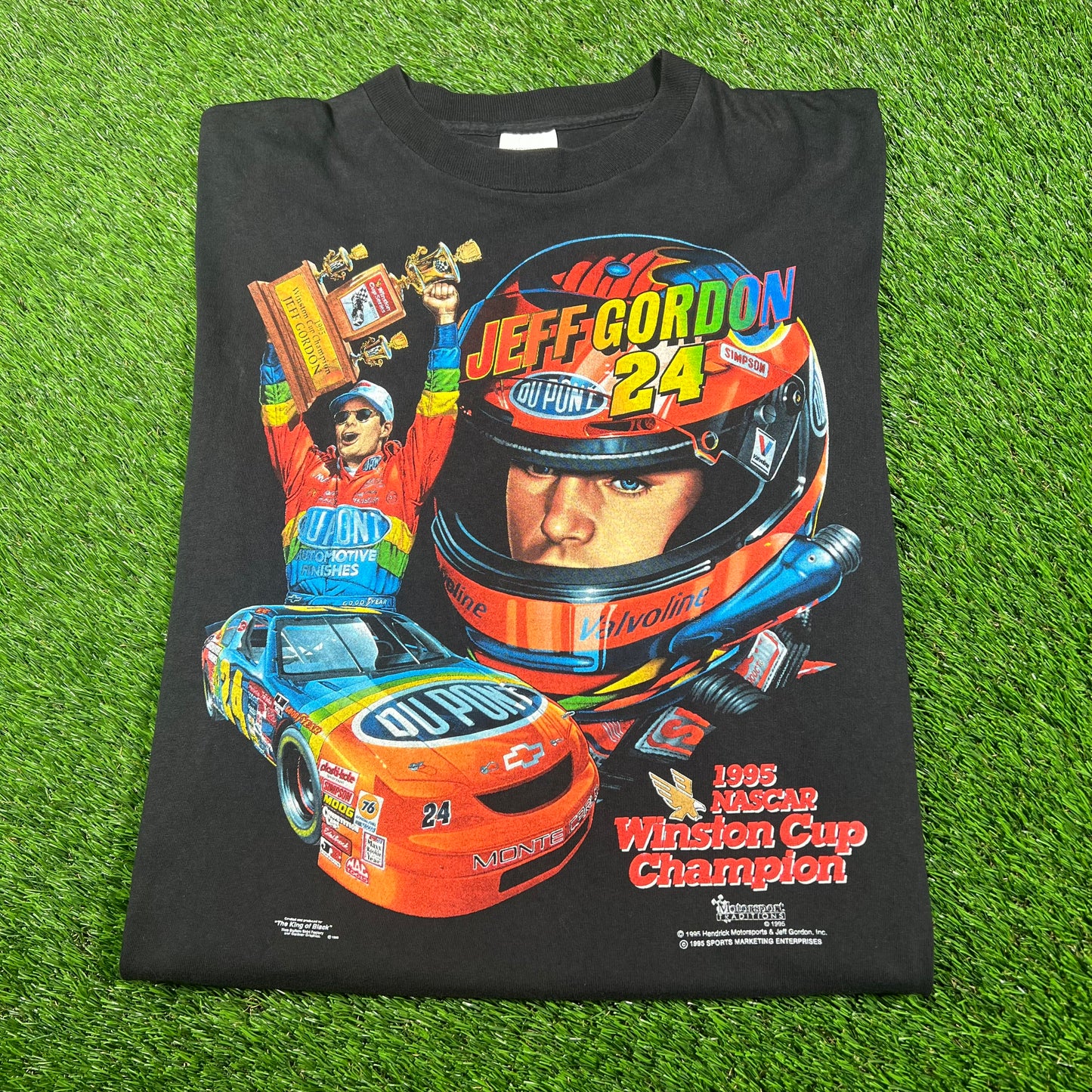 1995 Jeff Gordon Black Nascar Winston Cup Champion Size Large USED v17049