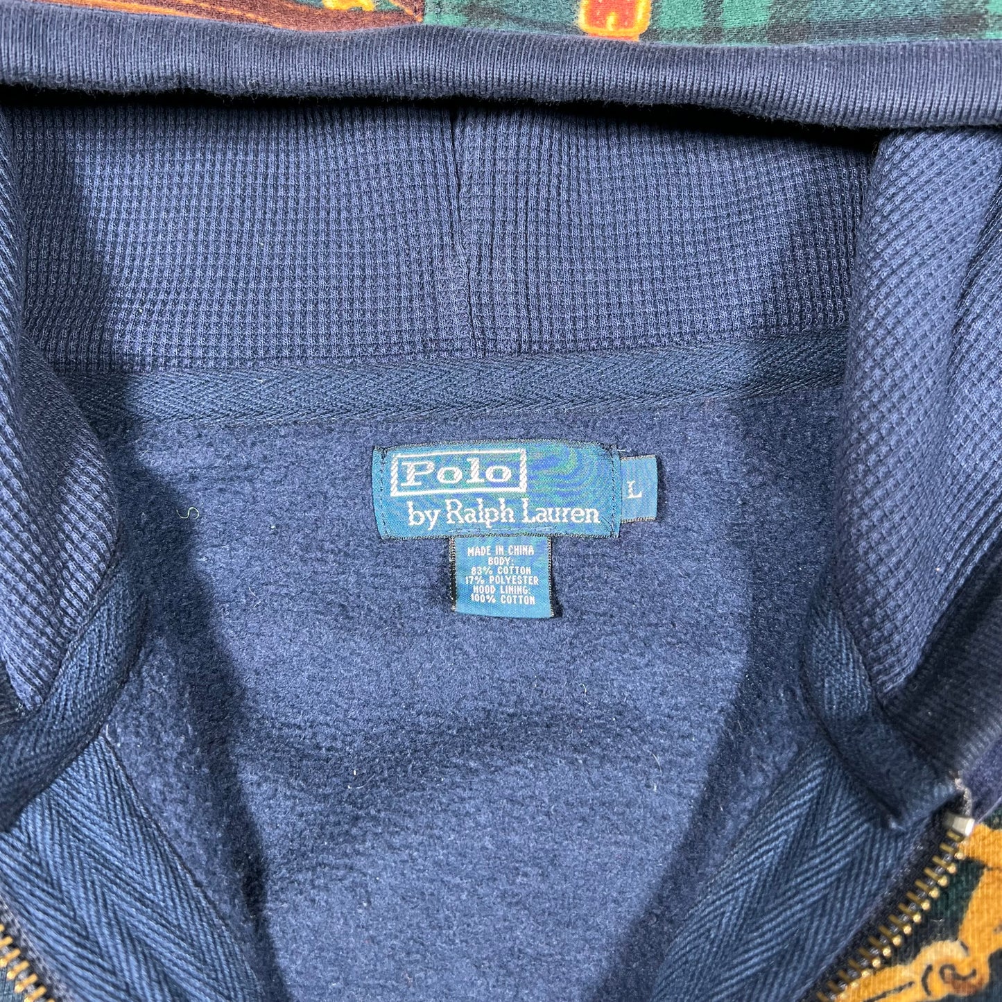 Polo Ralph Lauren Horse Bridle Fleece Hoodie Size Large USED v17072